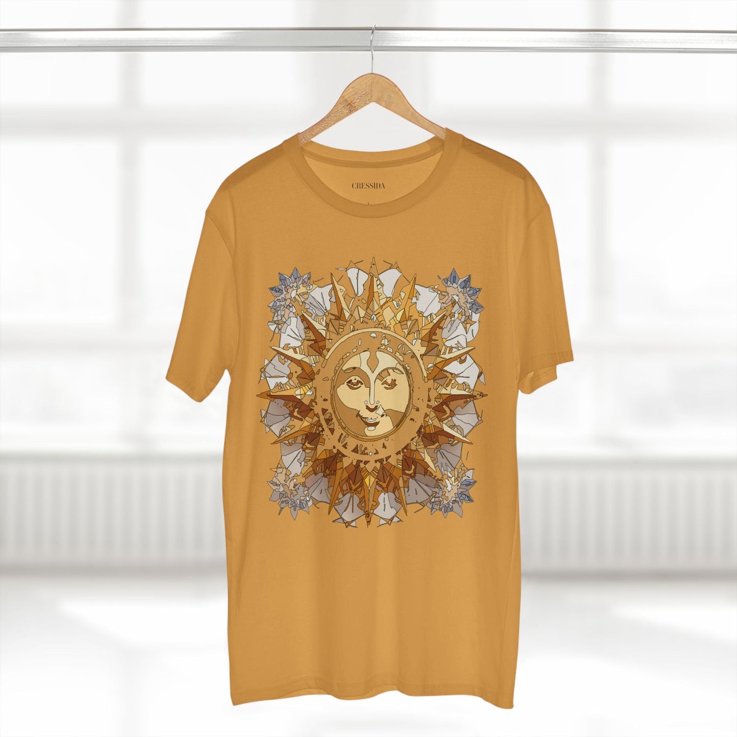 Gold Sun Graphic Unisex 100 Cotton T-Shirt with Golden Art Design 17