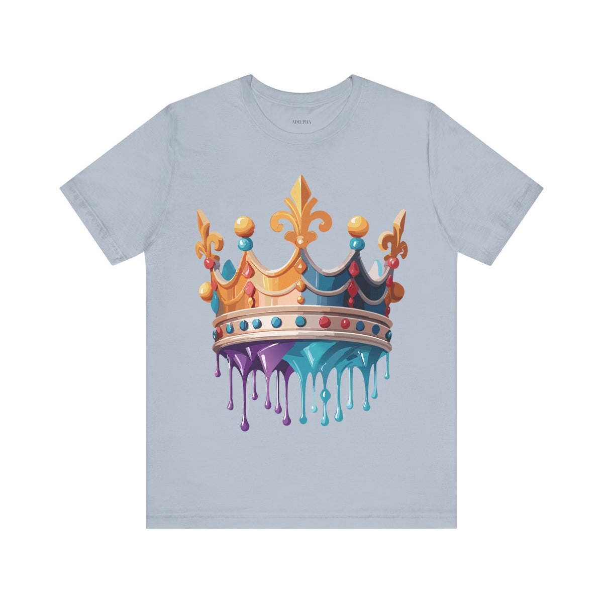 Crown Graphic Unisex Cotton Bella+Canvas Tee with Art Design m14