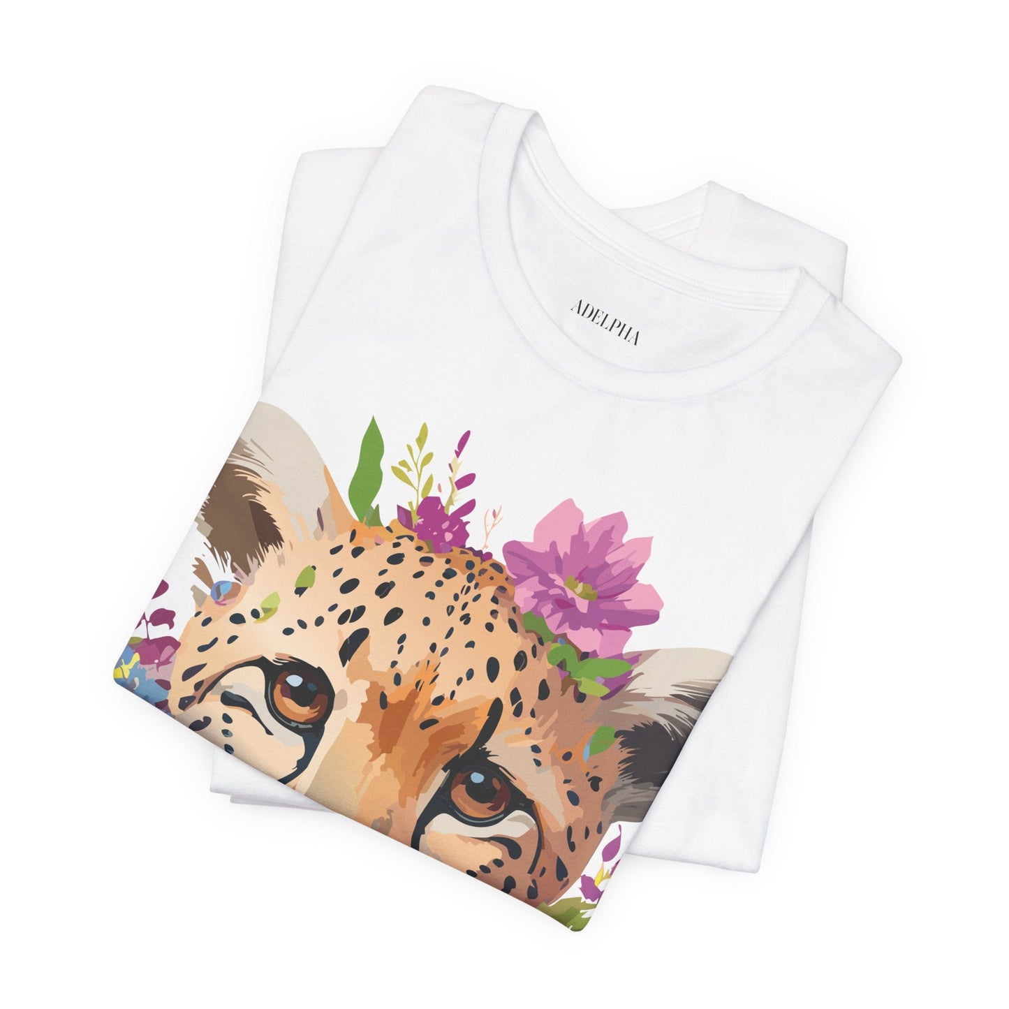 Adelpha Graphic Tee Cheetah Art Design Unisex Short Sleeve Shirt