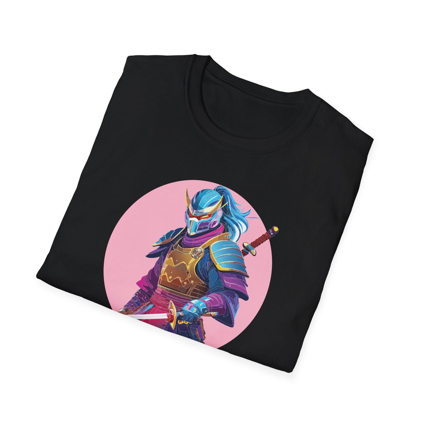 Samurai Themed Unisex Softstyle Tee Shirt Gildan 64000 100 Percent Ring Spun Cotton