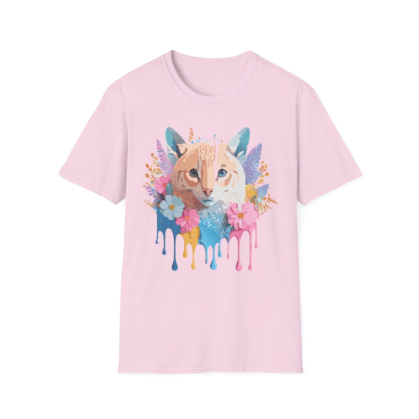 Unisex Cat Shirt Softstyle Tee 100 Percent Ring Spun Cotton Gildan 64000