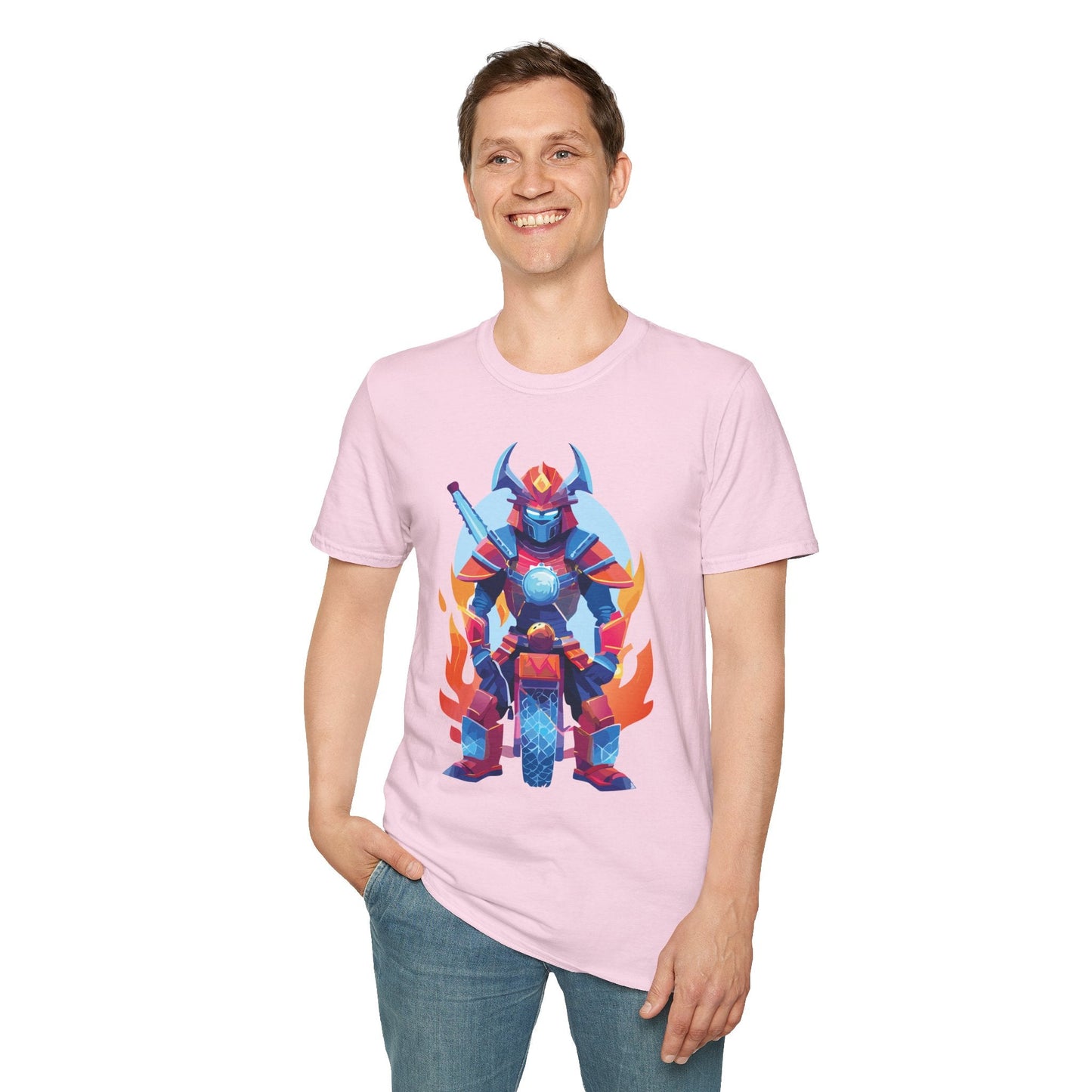 Samurai Shirt Unisex Gildan Softstyle 64000 Tee 100 Percent Ring Spun Cotton Comfort All Day Wear