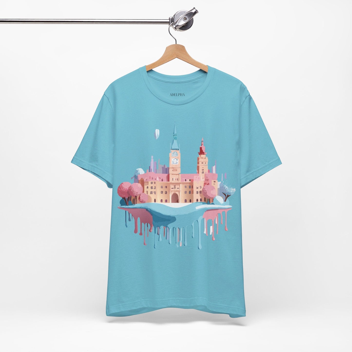 Tourist Shirt Prague Graphic Tee Unisex Jersey Short Sleeve Vintage Style Adelpha