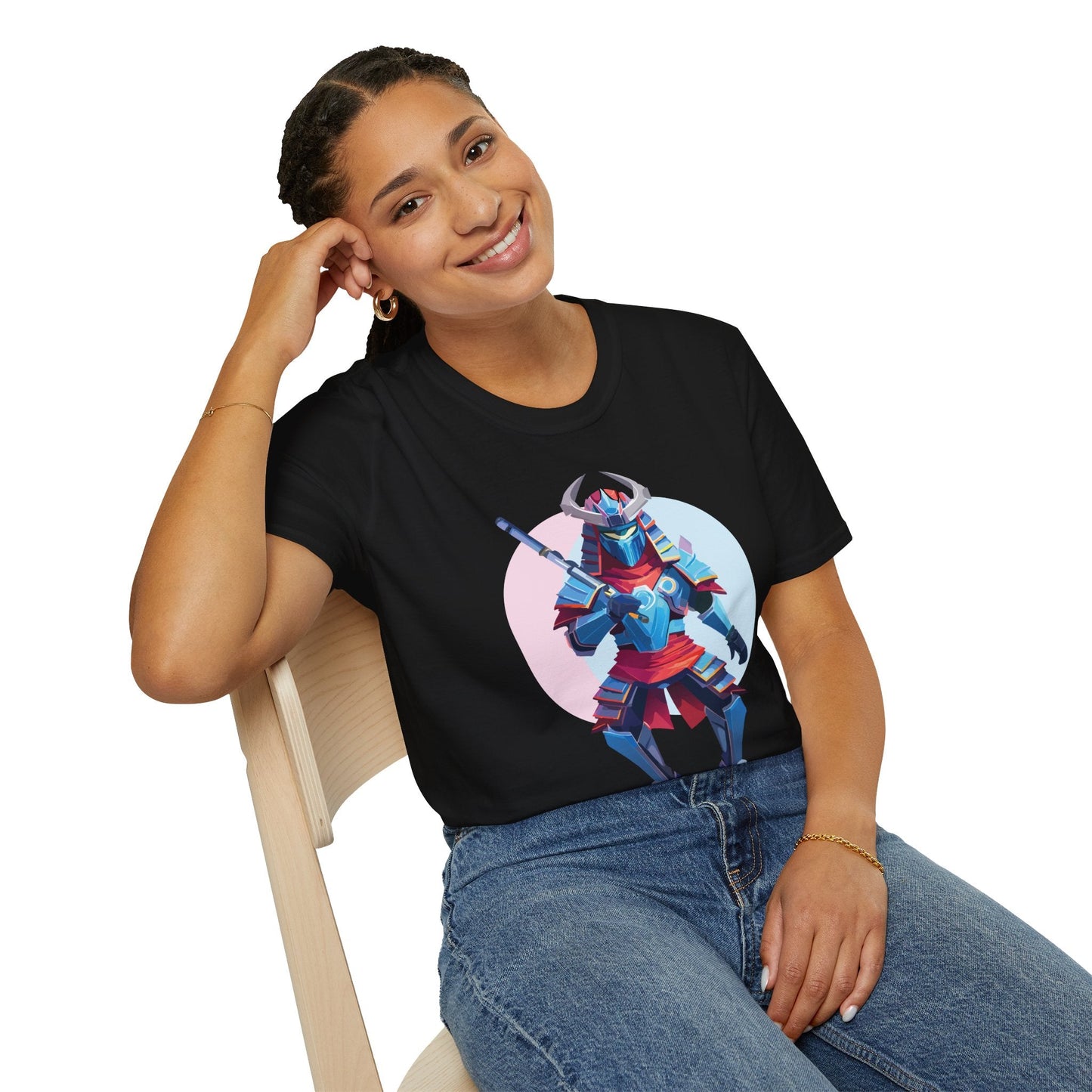 Samurai T Shirt Unisex Softstyle Tee Made From 100 Percent Ring Spun Cotton Gildan 64000