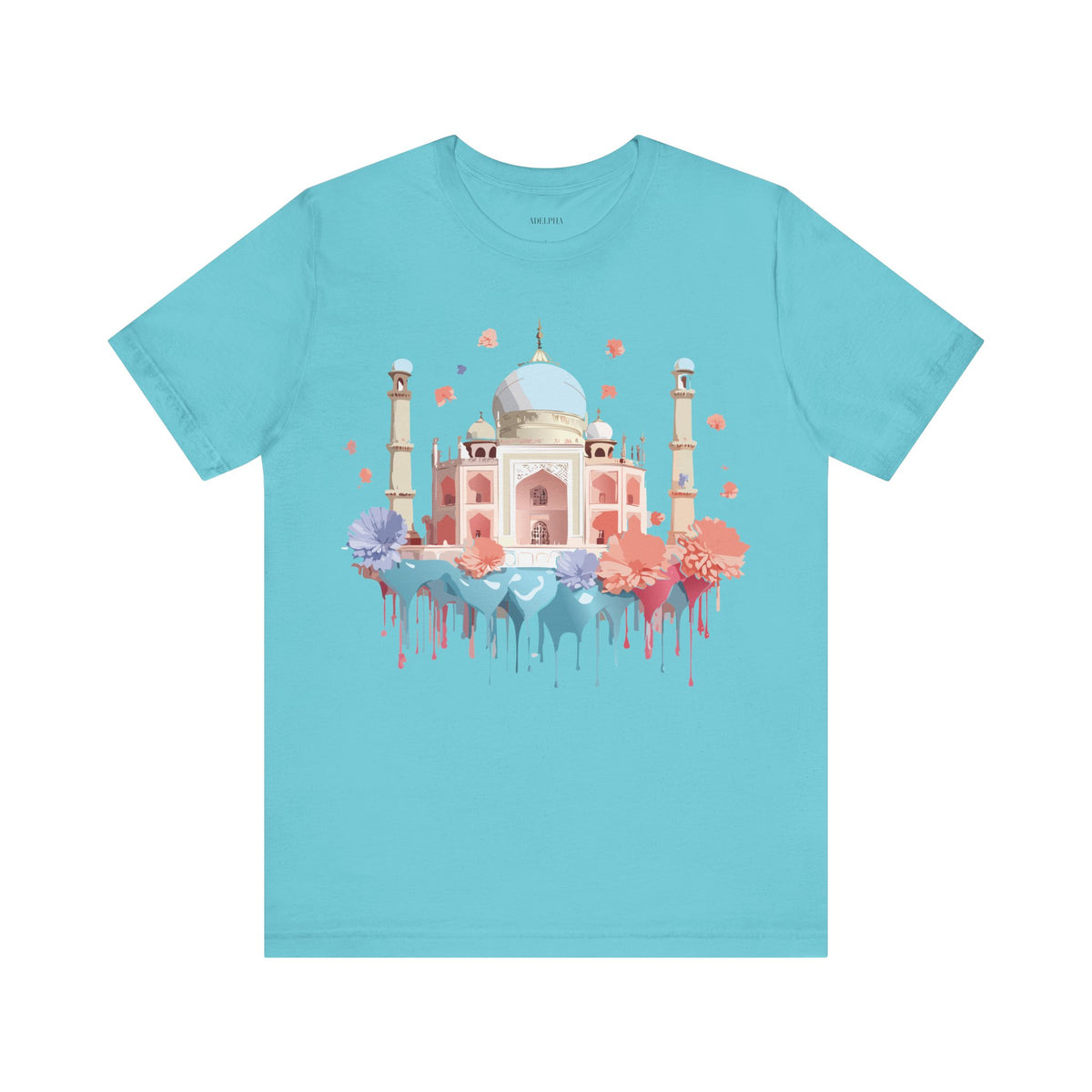 Unisex Cotton Bella+Canvas Tee with Taj Mahal