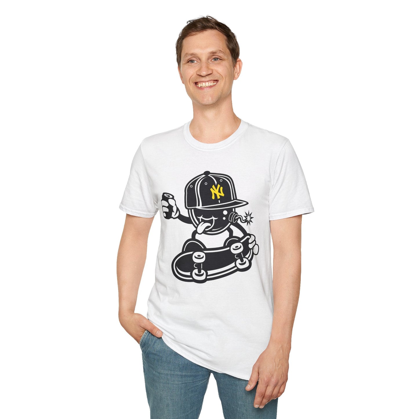 Cartoon T Shirt Animation Tee Funny Unisex Gildan Softstyle 64000 Cotton Breathable Lightweight Tee