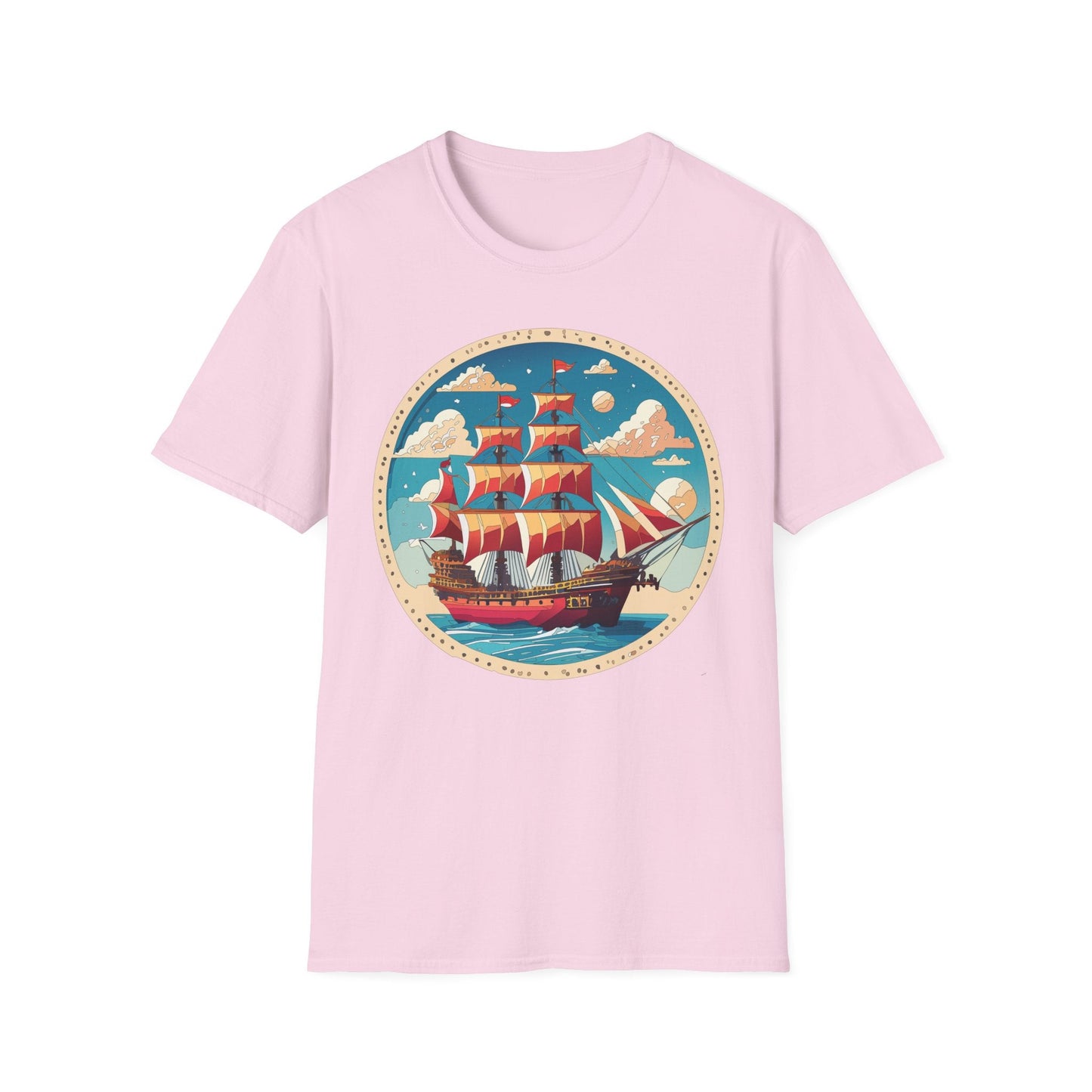 Unisex Ship T Shirts Frigate T Shirts Vessel Tee Shirt Gildan Softstyle 64000 Premium Cotton