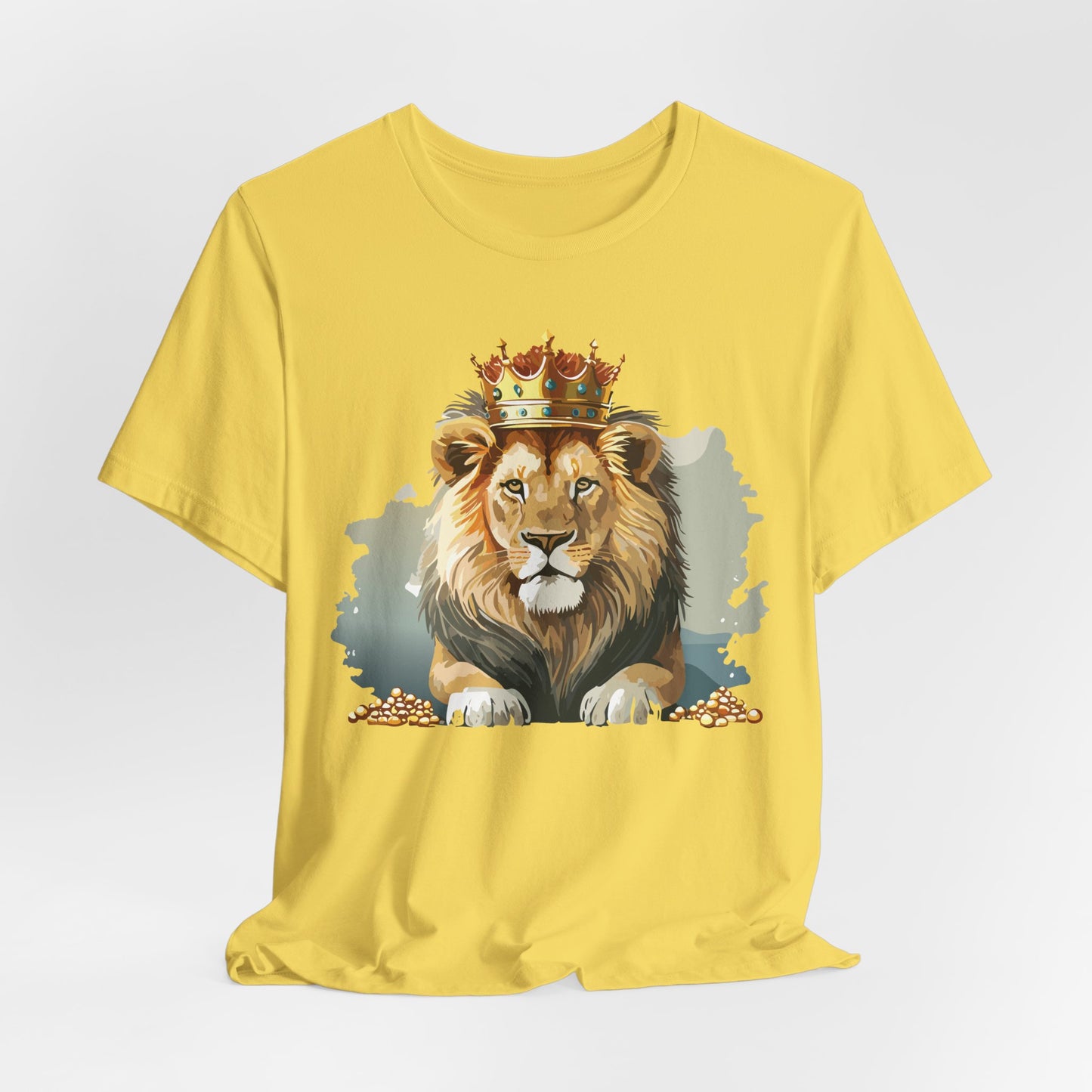 Majestic Lion Crown T-shirt, Animal Shirt, Lion Tee, Unisex Top, Birthday Gift, Shirt with Animal design