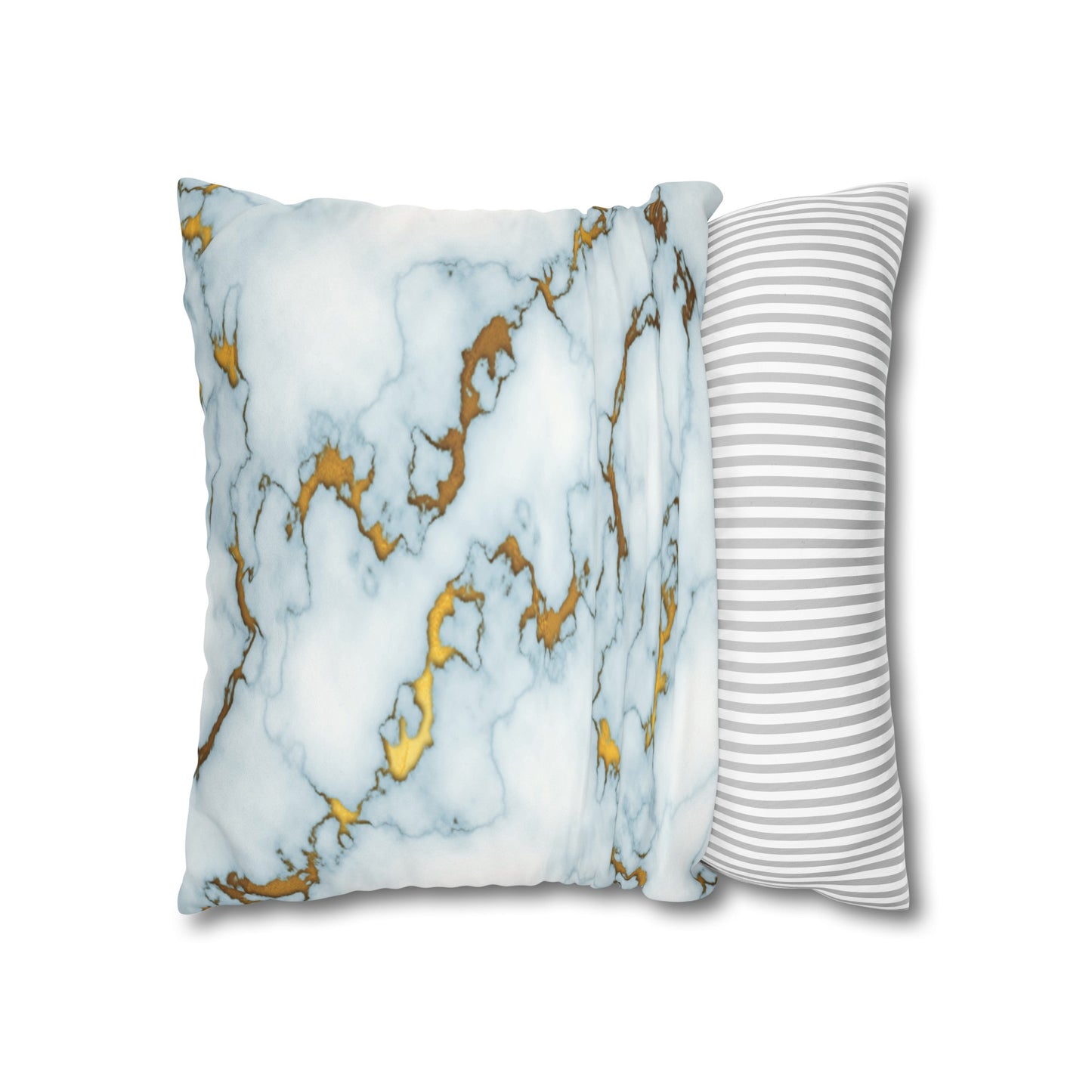 Faux Suede Pillowcase with Abstract print