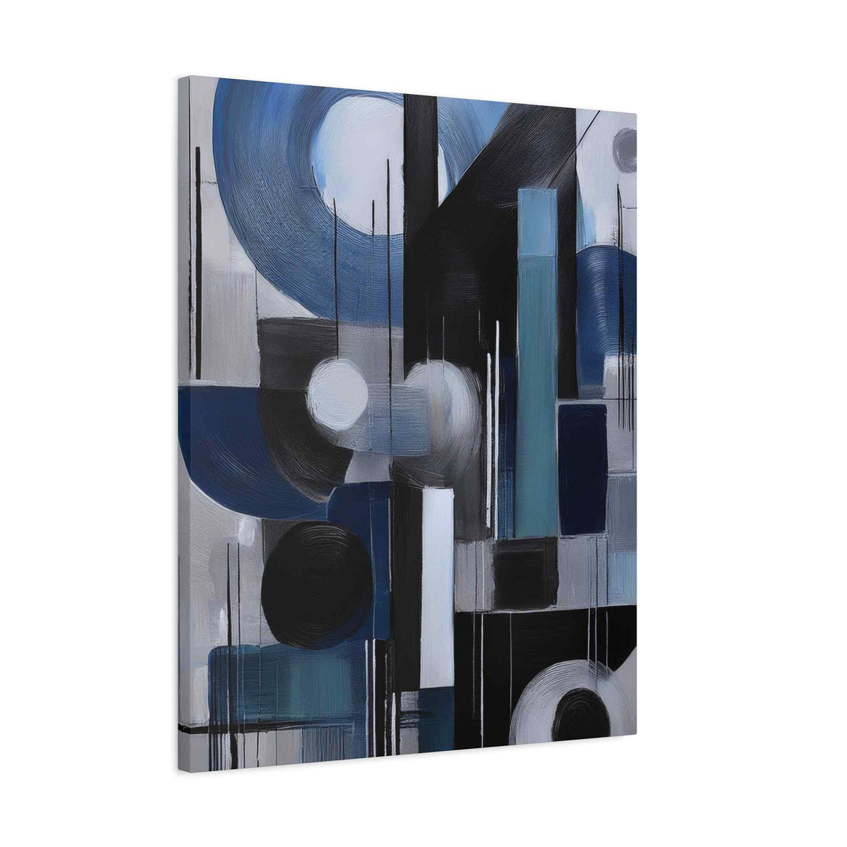 Blue Abstract Painting Print Canvas 20x24,20x30,24x30, 24x32,24x36,30x40, 32x48,36x48,40x60 Pine-Wood Inner Frame ABS-28