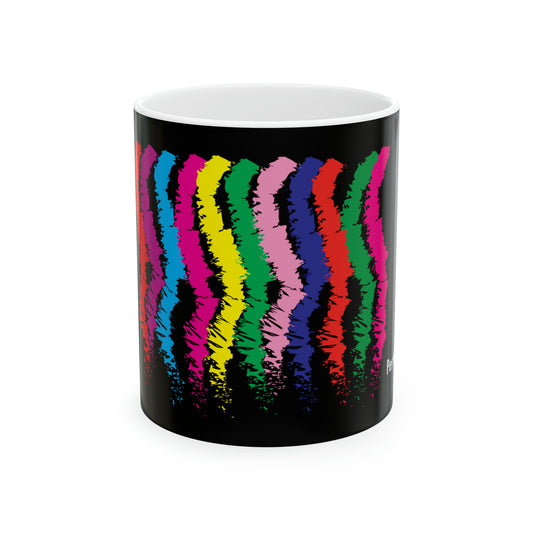 Kaffee- &amp; Teebecher mit Streifen-Print