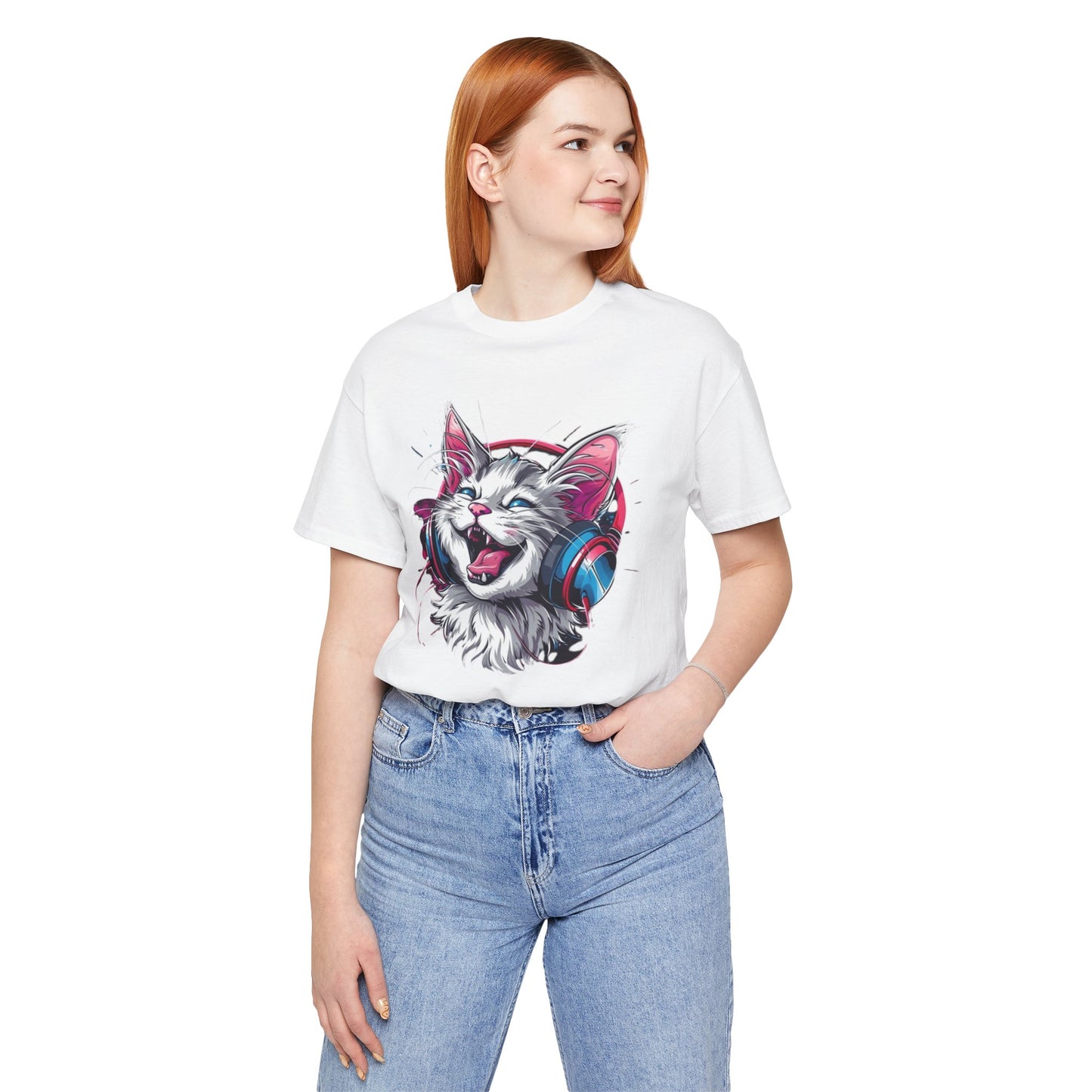 Gina Cartoon Cat Tee Shirt, Funny Cat T-Shirt, Pet Shirt, Animal Tees, Funny Animal T-Shirt, Graphic Tee