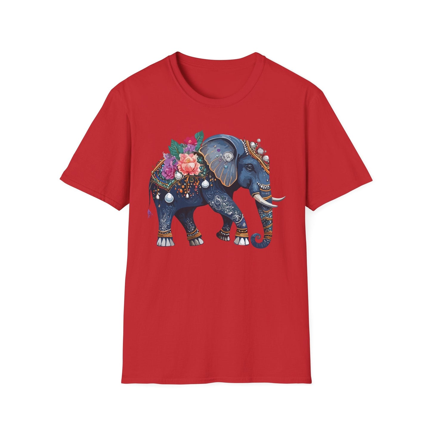 Elephant T Shirt Unisex Softstyle Tee Gildan 64000 100 Percent Cotton Comfort Everyday