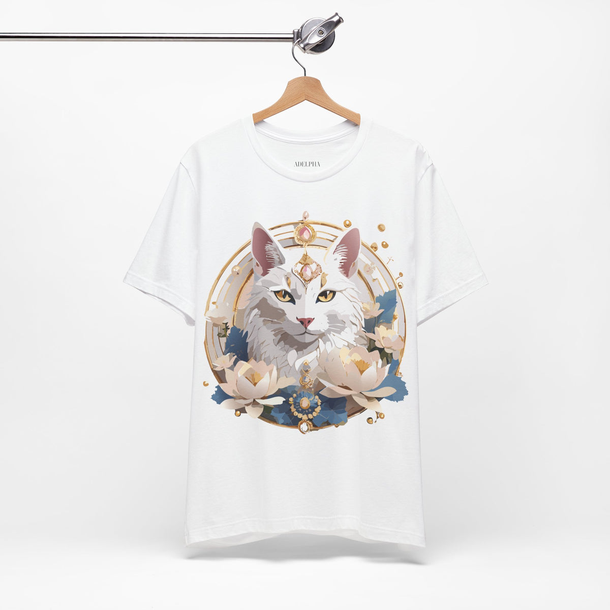 Medallion Graphic Unisex Cotton Bella+Canvas Tee with Floral Art Design m56