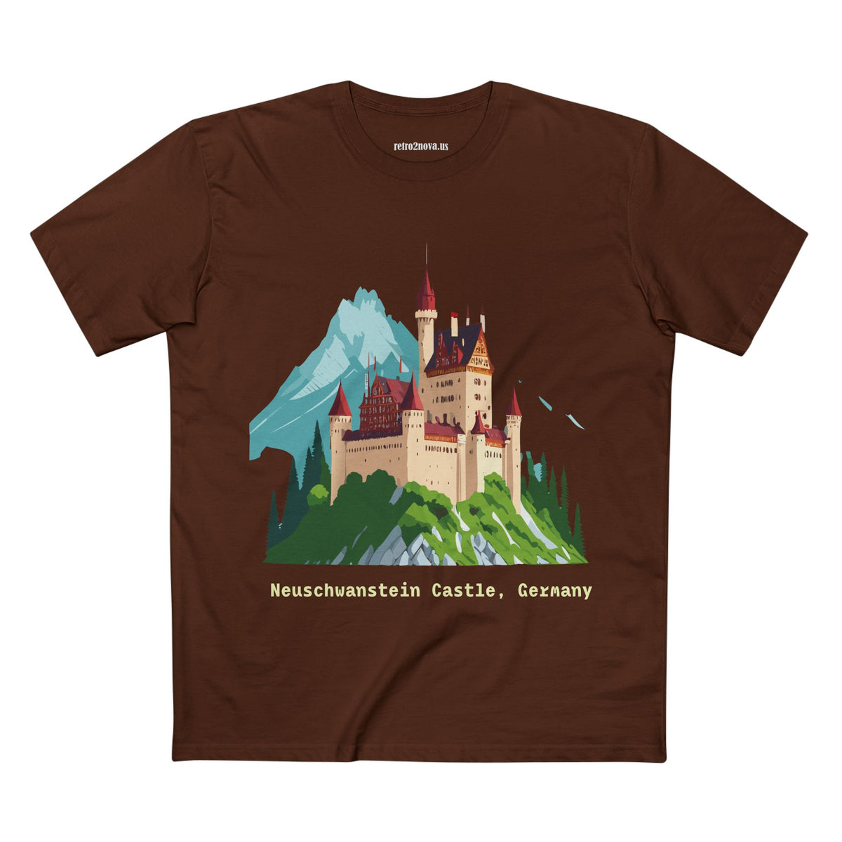 Neuschwanstein Castle Illustration T-Shirt | Germany Travel Tee