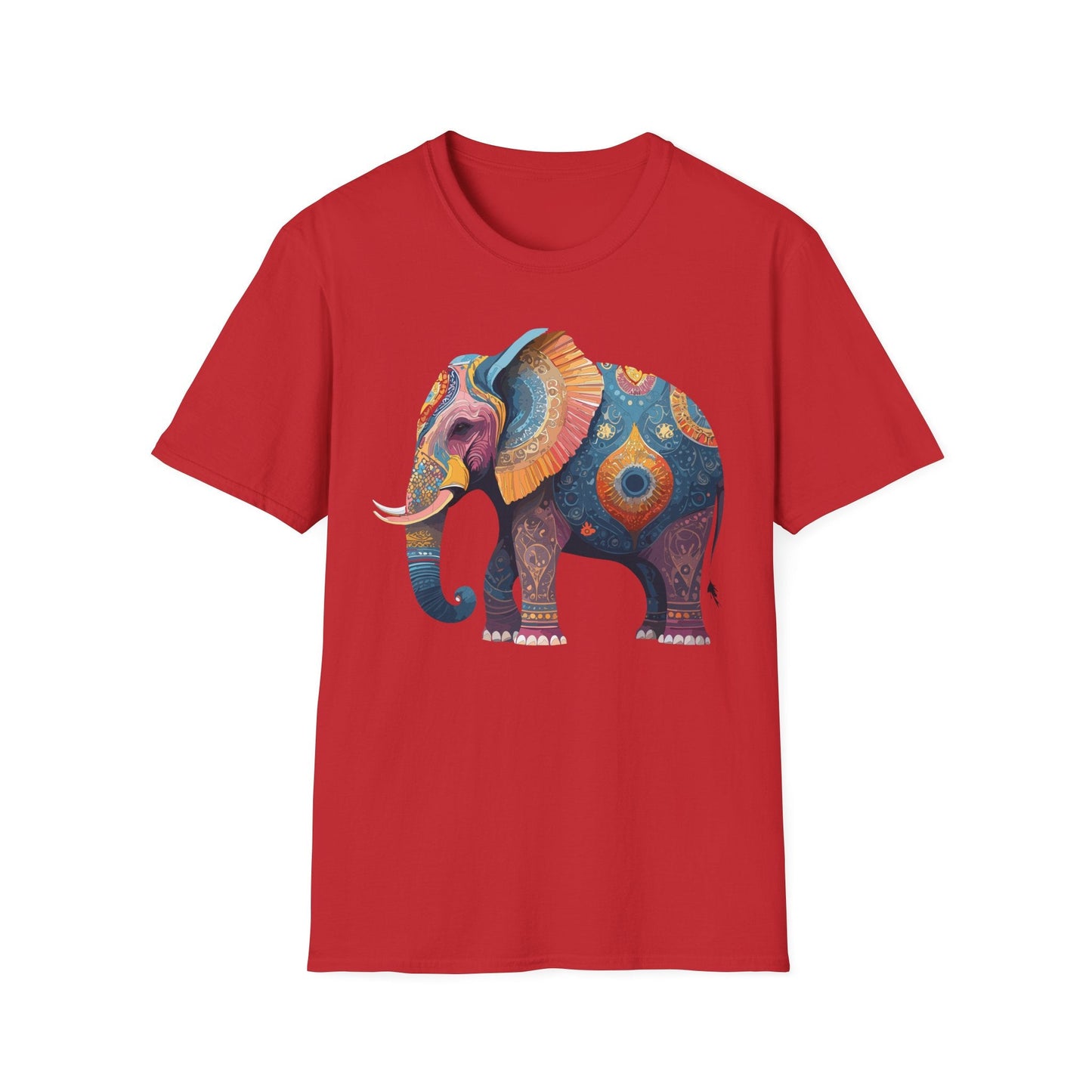 Elephant T Shirt Unisex Gildan Softstyle 64000 Tee With Animal Elephant Graphic Artwork