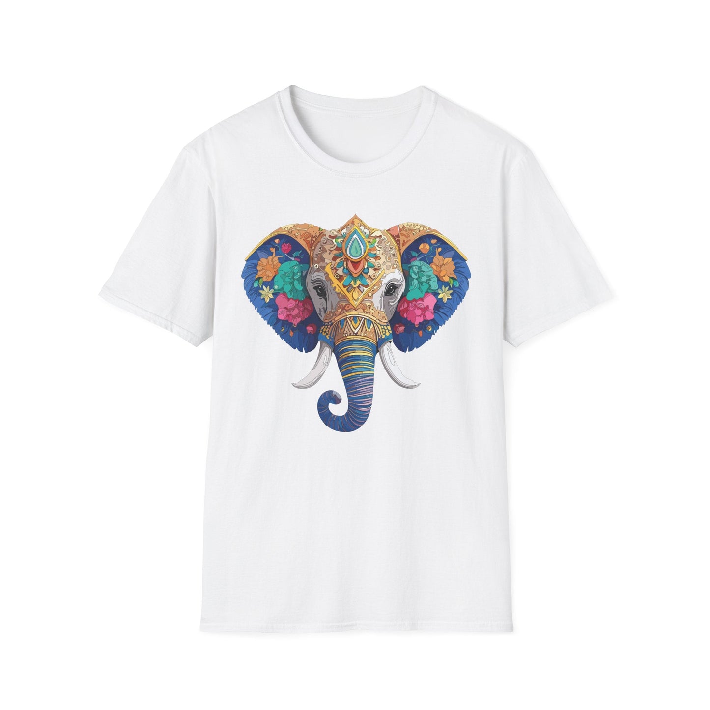 Elephant T Shirt Unisex Gildan Softstyle 64000 100 Percent Cotton Graphic Animal Tee