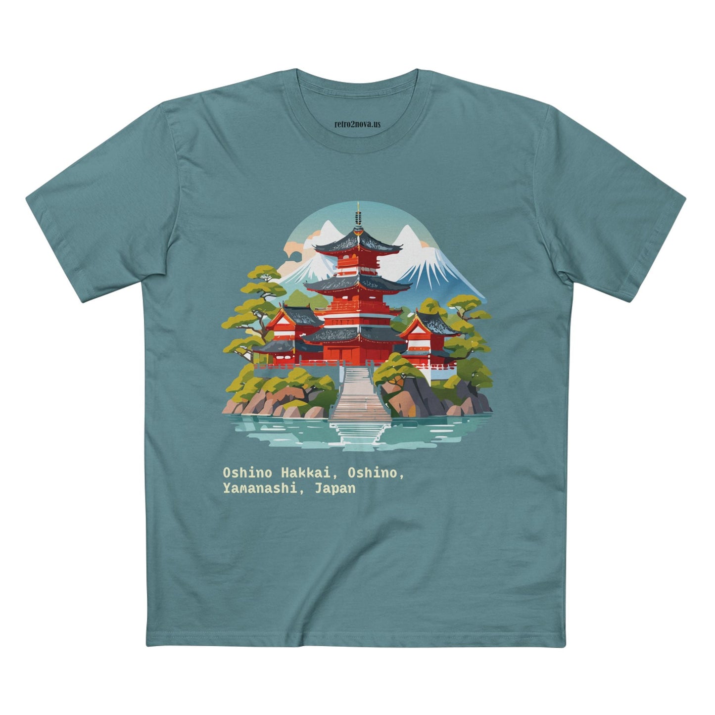 Retro2Nova Unisex Japan Shirt Travel Shirt TT30 Premium Cotton Tee With Original Art Design