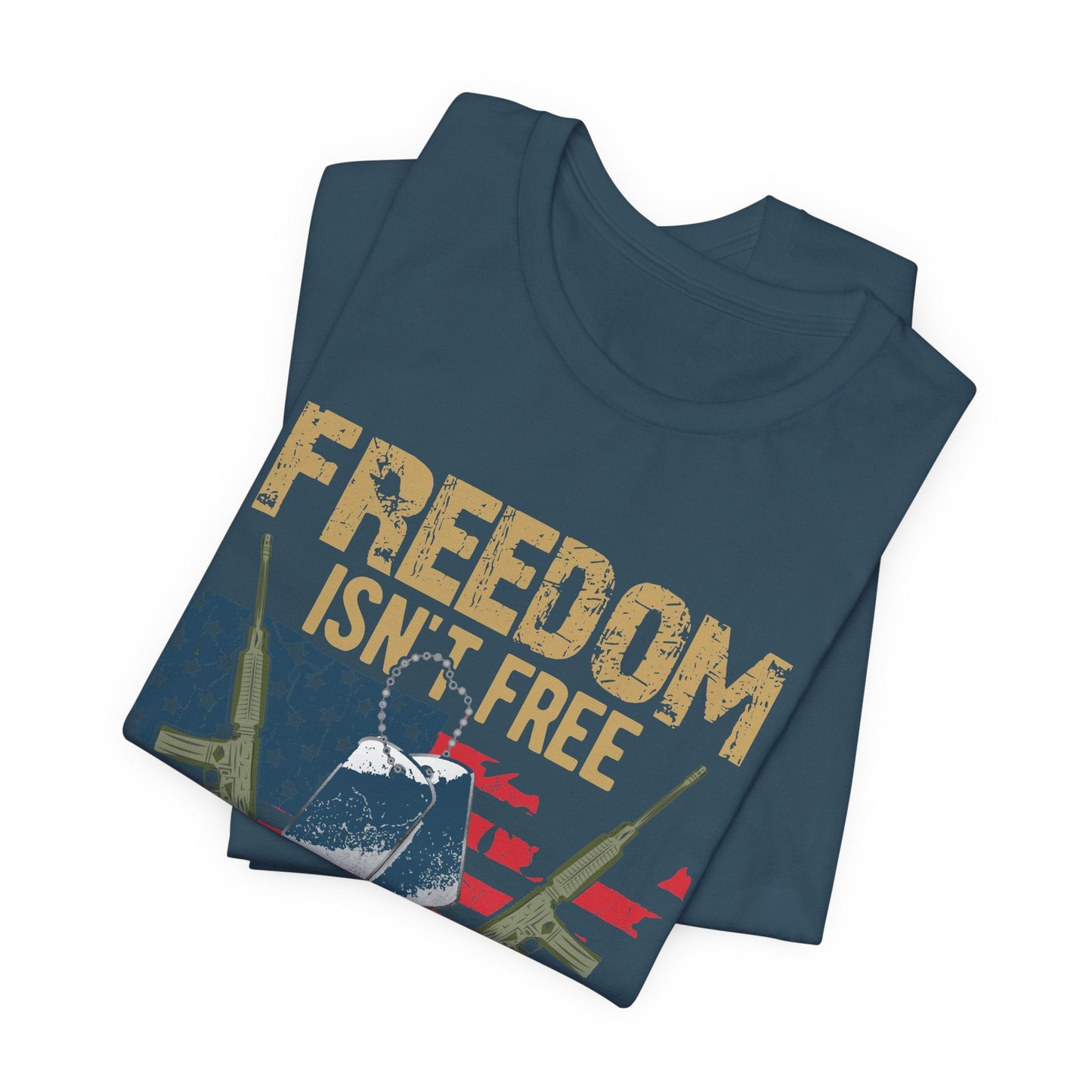 Army Veteran Patriotic Graphic Design Unisex Cotton T-Shirt v19