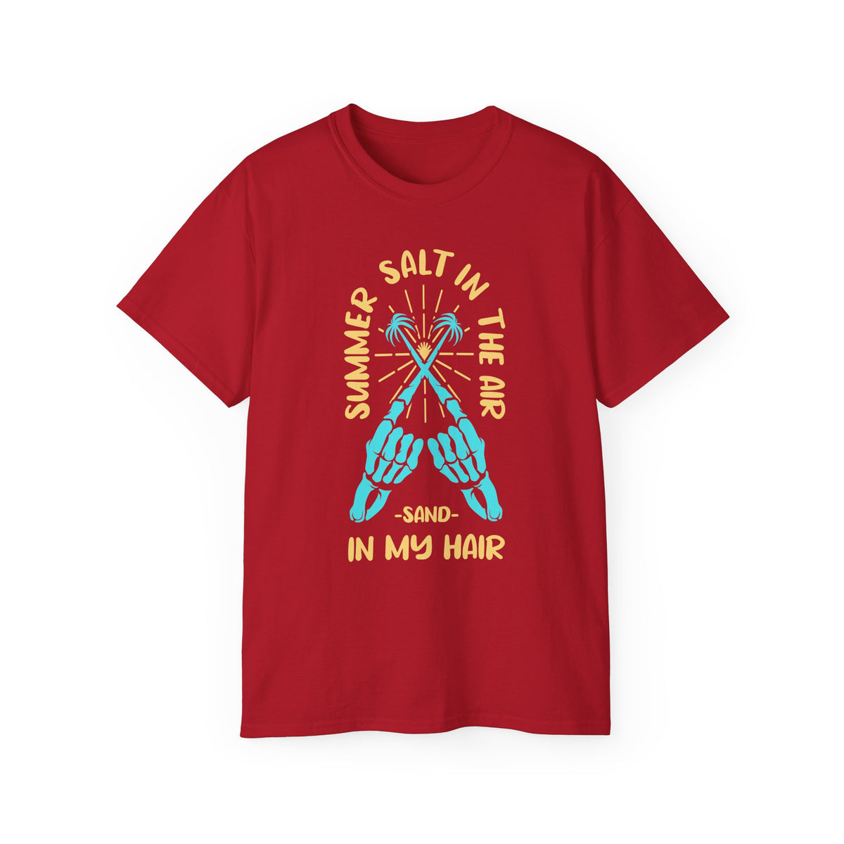 Summer Salt In The Air Sand In My Hair T-Shirt | Beach Skull Graphic