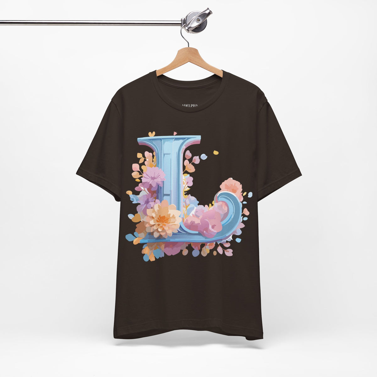 Letter L Graphic Unisex Cotton Bella+Canvas Tee with Art Letter Design