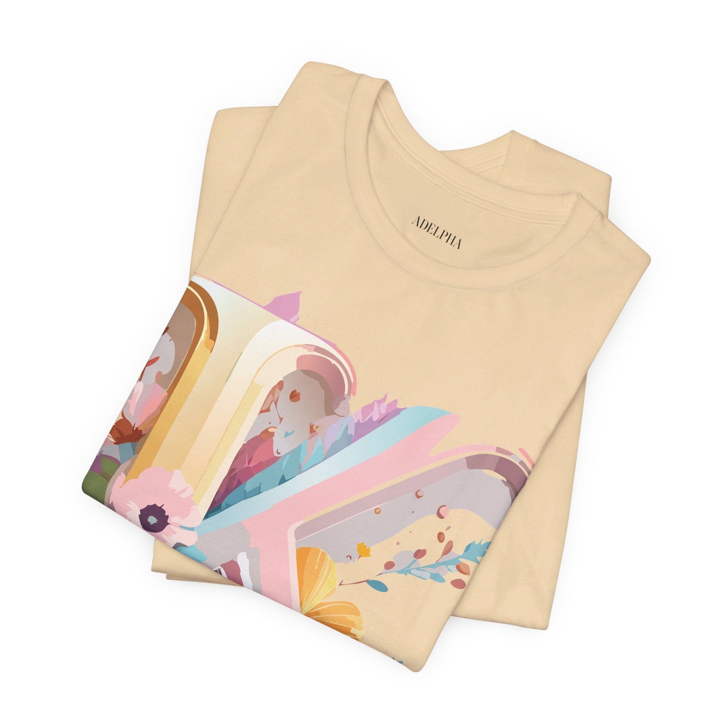 Letter K Graphic Tee Unisex Vintage Inspired Art Design Short Sleeve Shirt Adelpha