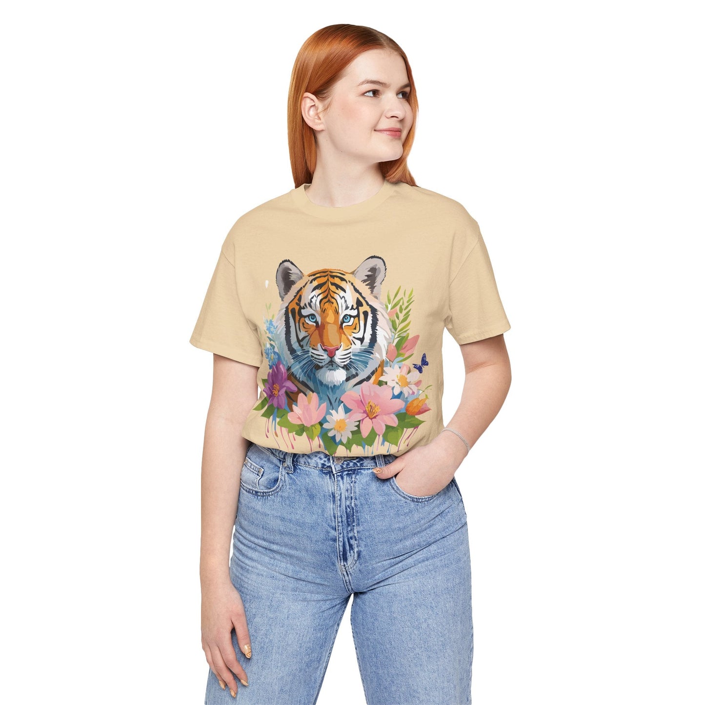 Tiger Graphic Tee Unisex Vintage Inspired Shirt By Adelpha Premium Short Sleeve Edition