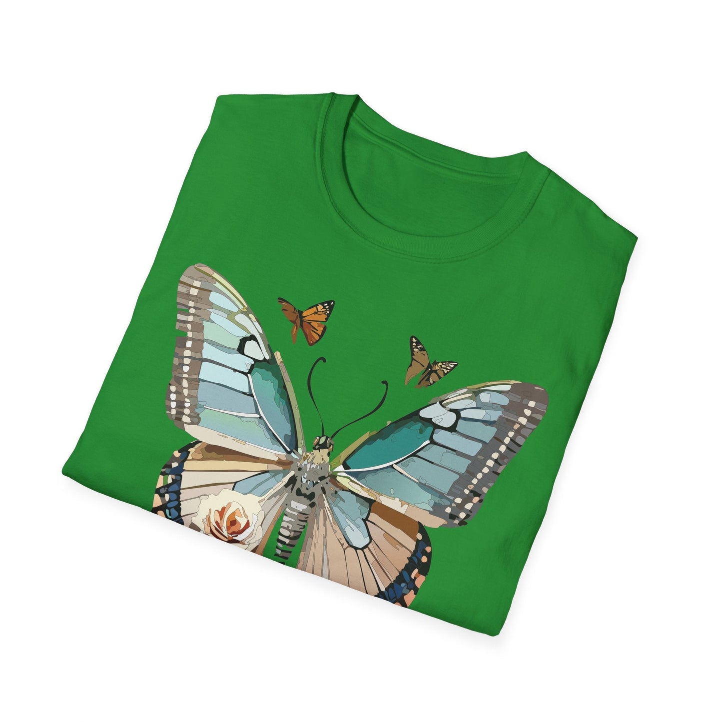 Butterfly Shirt Unisex T Shirt Monarch Print Softstyle Premium Gildan 64000 Cotton Tee