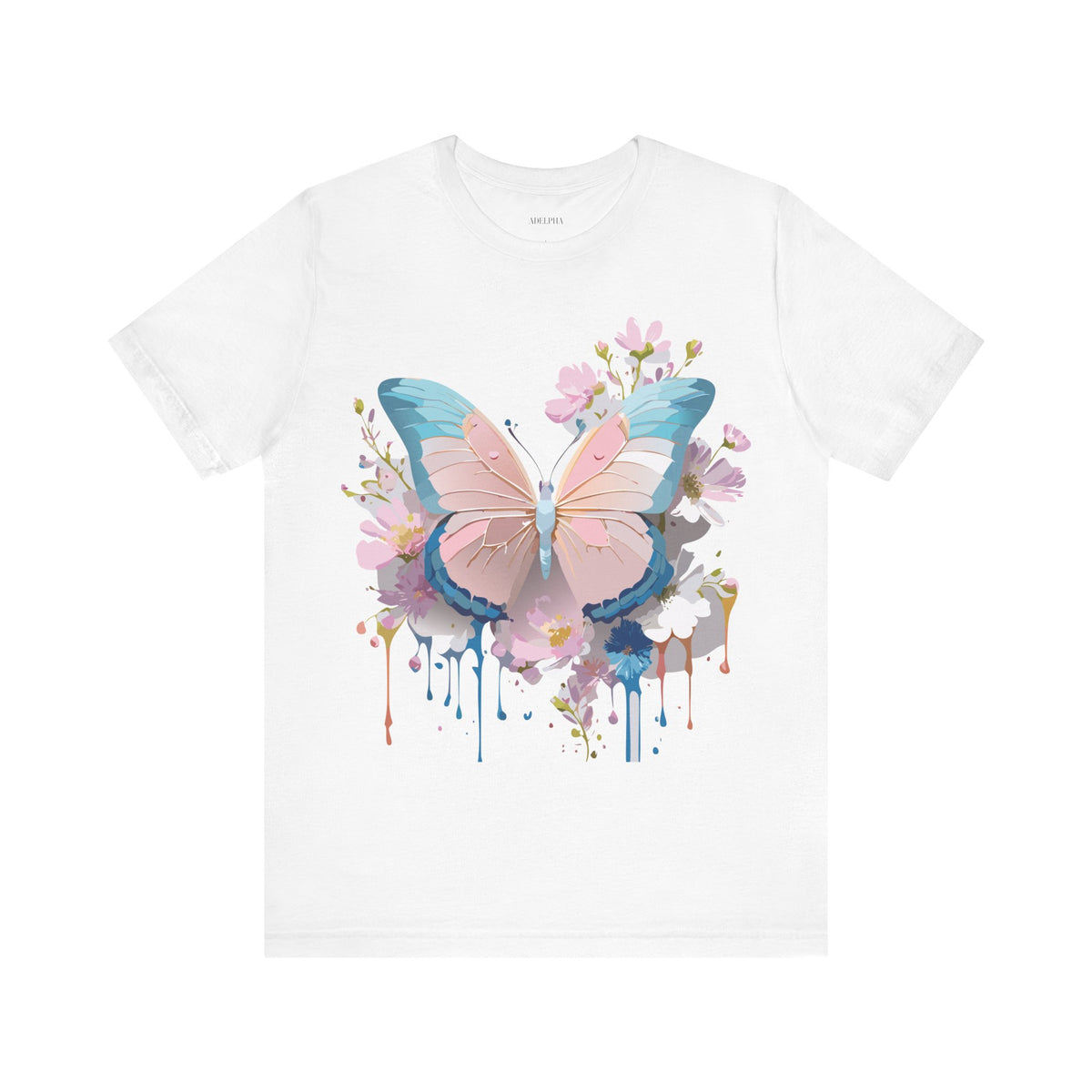 Butterfly Graphic Unisex Cotton Bella+Canvas Tee with Art Design n33