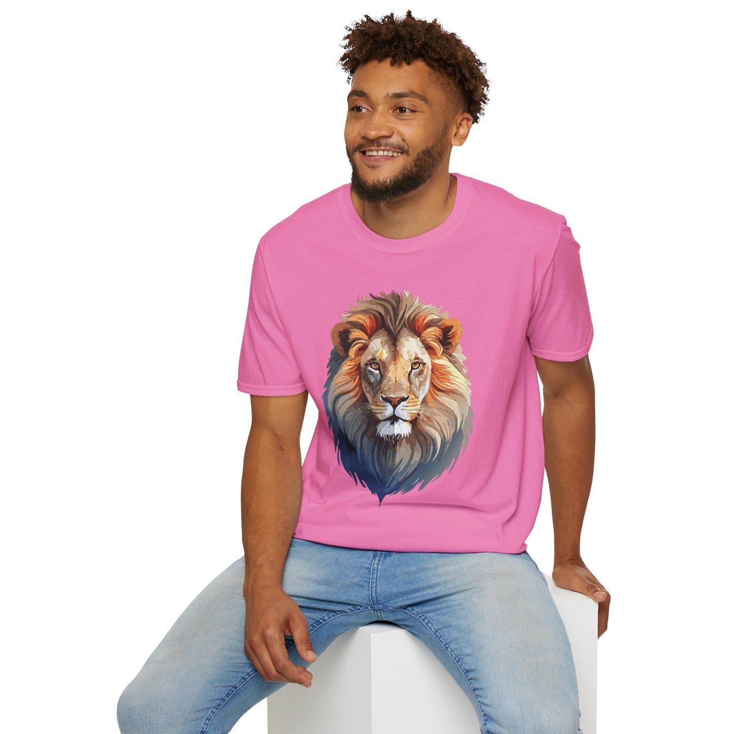 Gildan Lion Graphic Short Sleeve Softstyle Tee 100 Percent Cotton