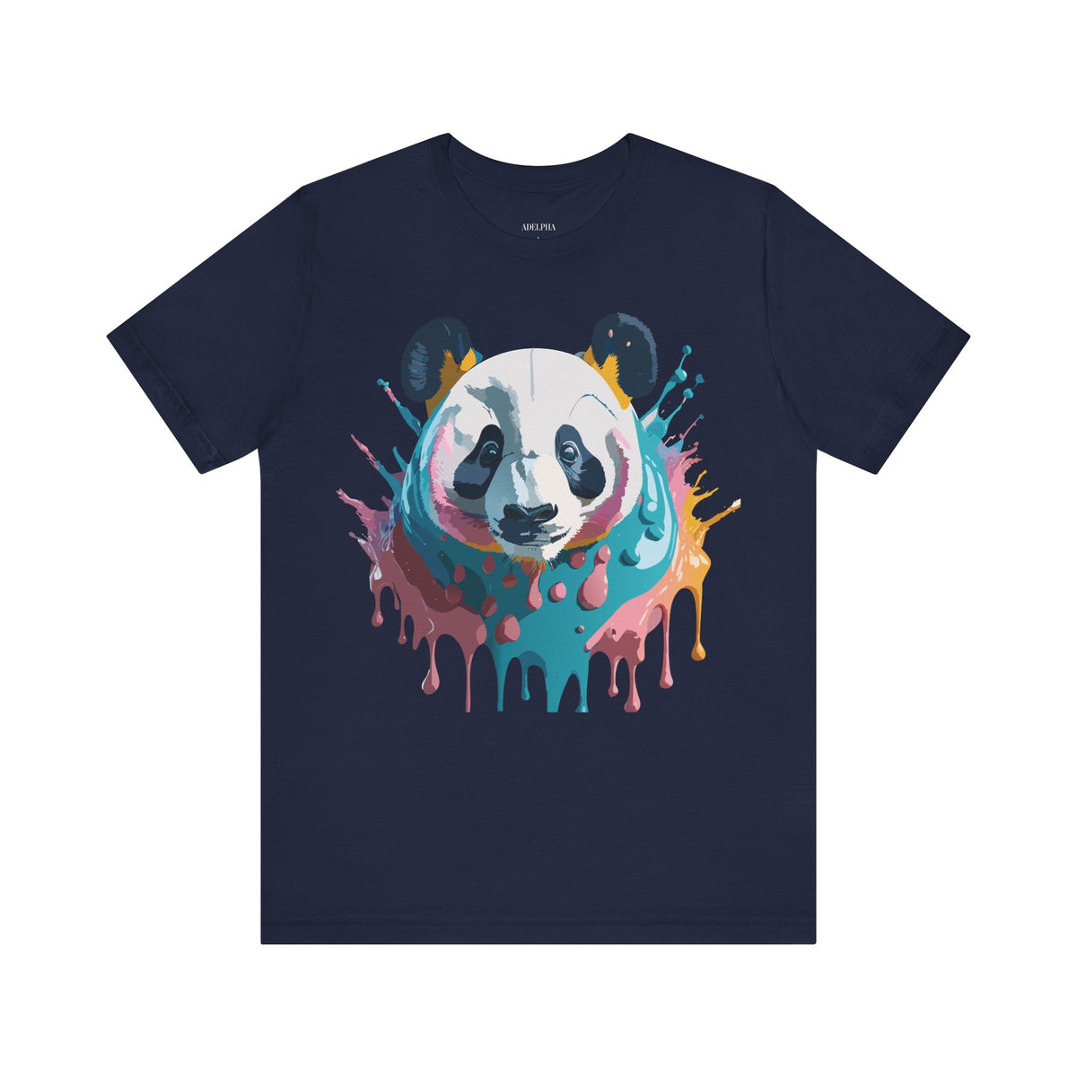 Panda Graphic Unisex Cotton Bella+Canvas Tee with Art Animal Design e140