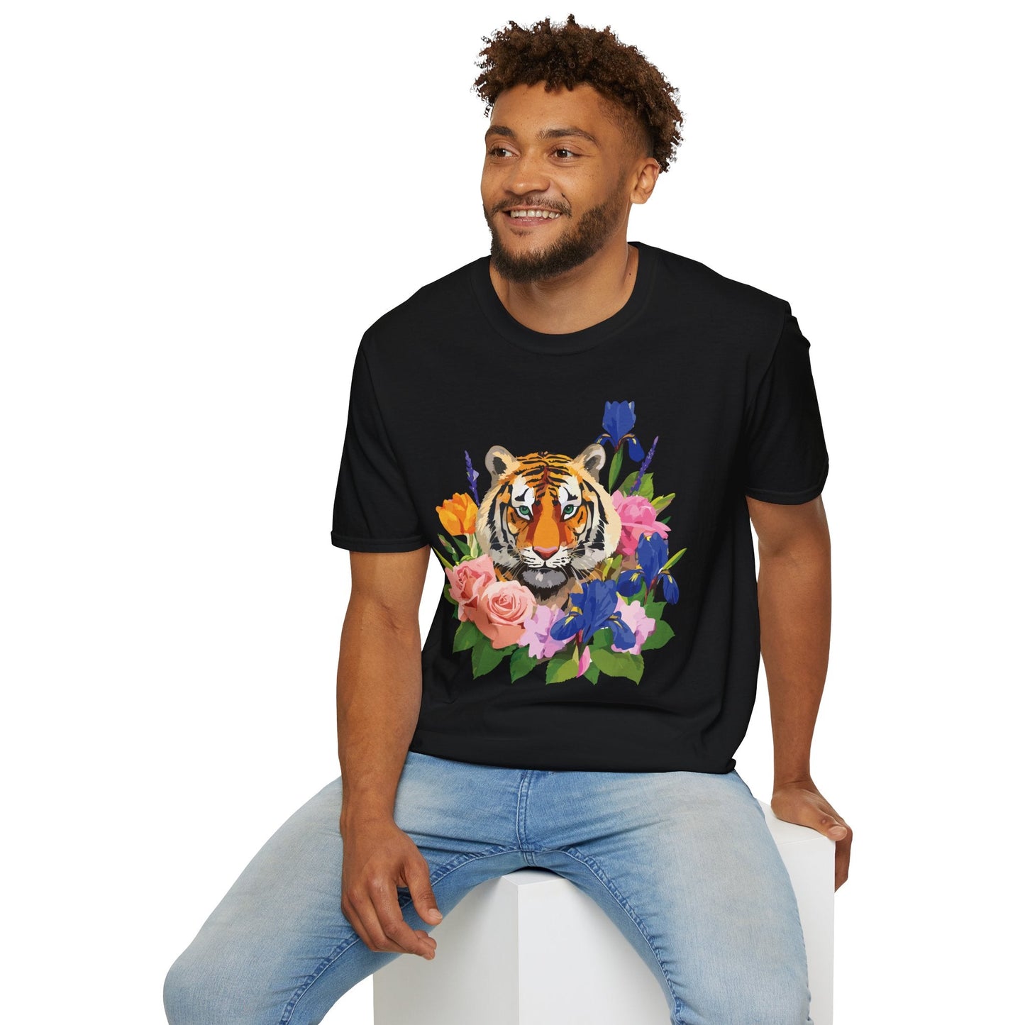 Tiger Shirt Unisex Animal Tee Gildan Softstyle 64000 100 Percent Cotton
