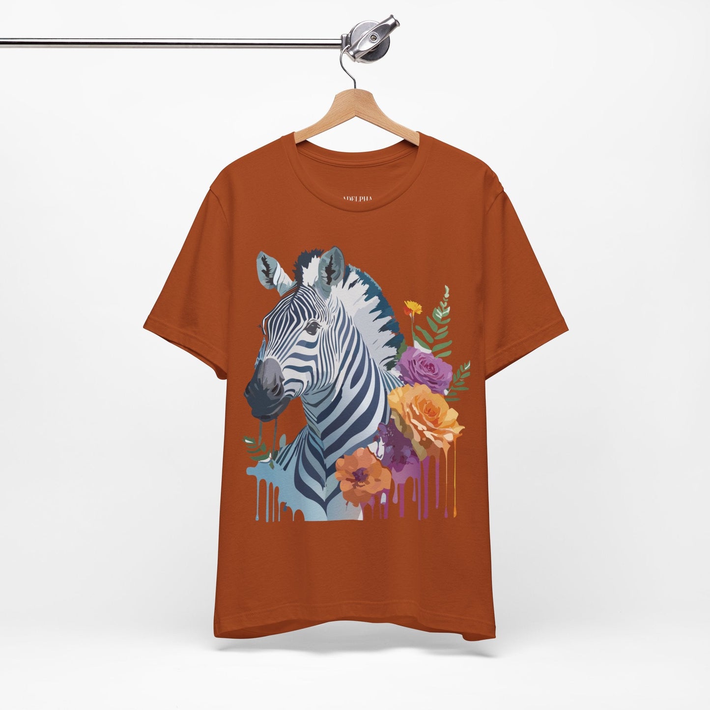 Zebra Graphic Unisex 100 Cotton Vintage Animal Art T-Shirt 4