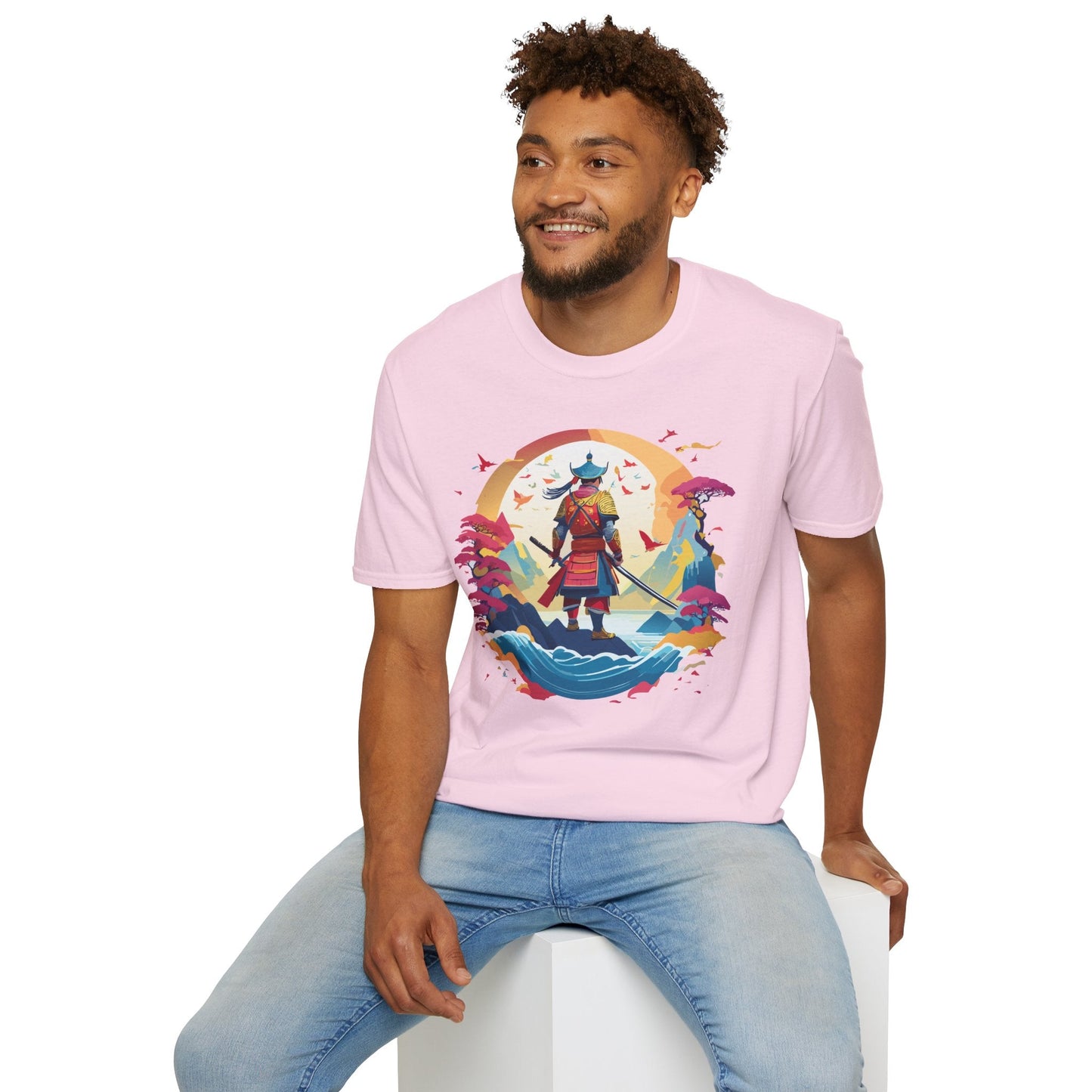 Samurai Shirt Unisex Tee Made With 100 Percent Ring Spun Cotton Soft Durable Comfort Gildan 64000