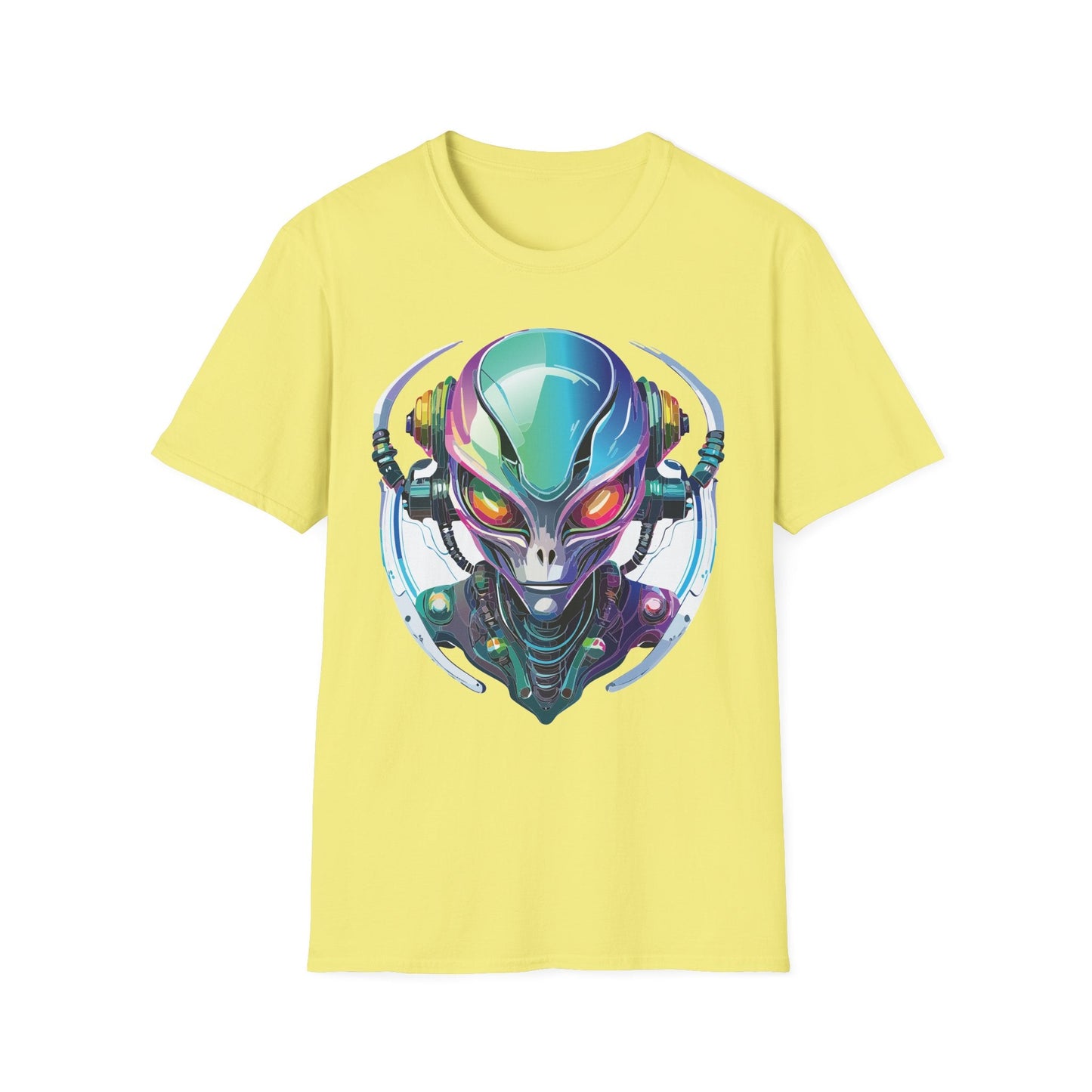 Alien Cosmos T Shirt Unisex Softstyle 64000 Tee With Alien Space Design 100 Percent Ringspun Cotton