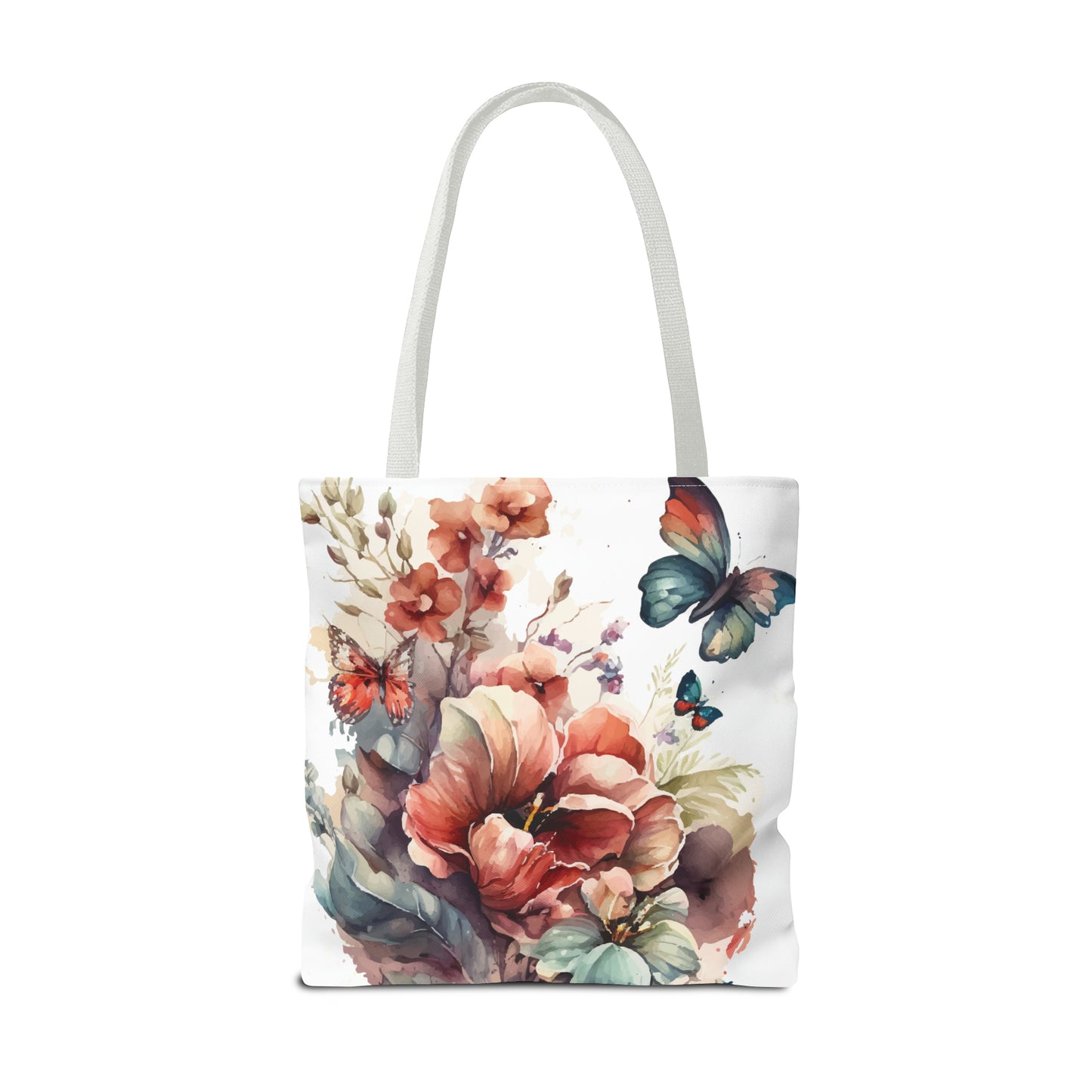 Bolsa de lona con estampado de mariposas 