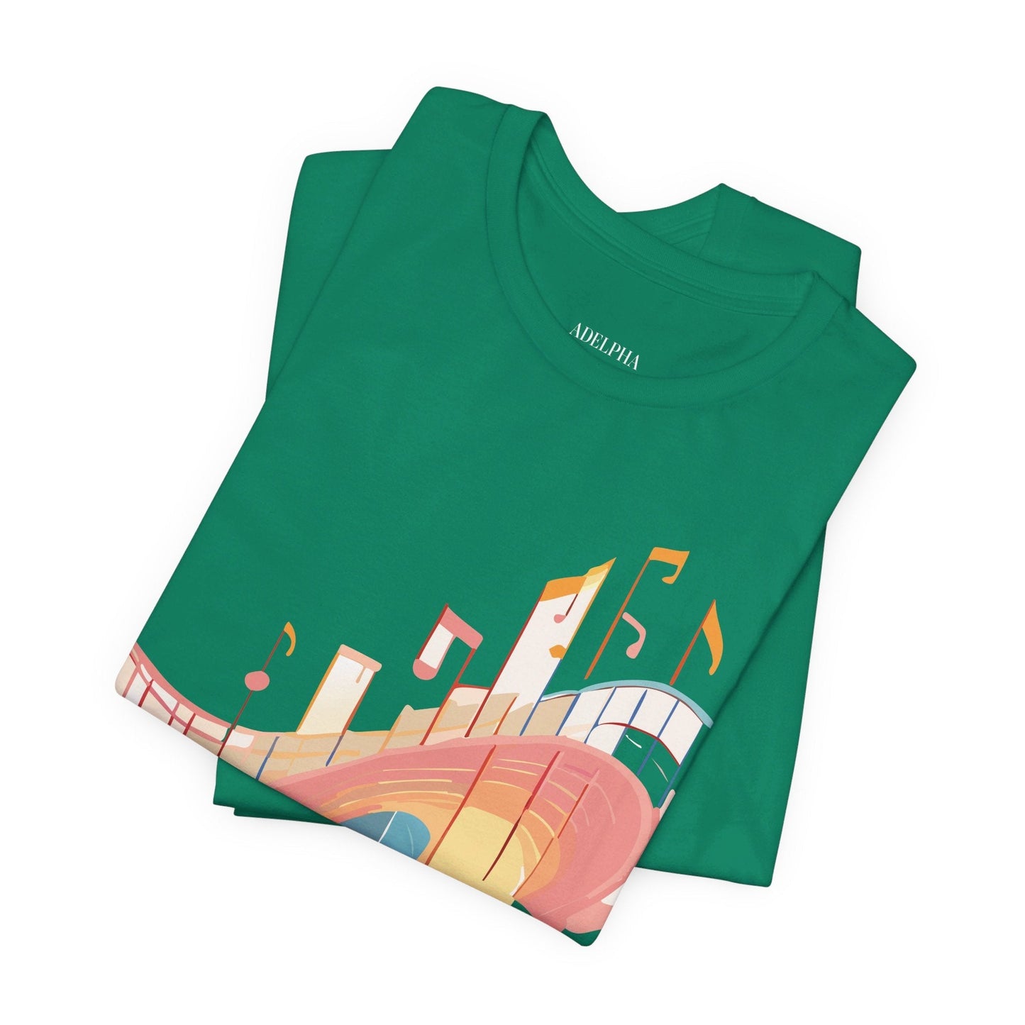 Music Graphic Unisex 100 Cotton Vintage Art with Musical Elements Tee 22