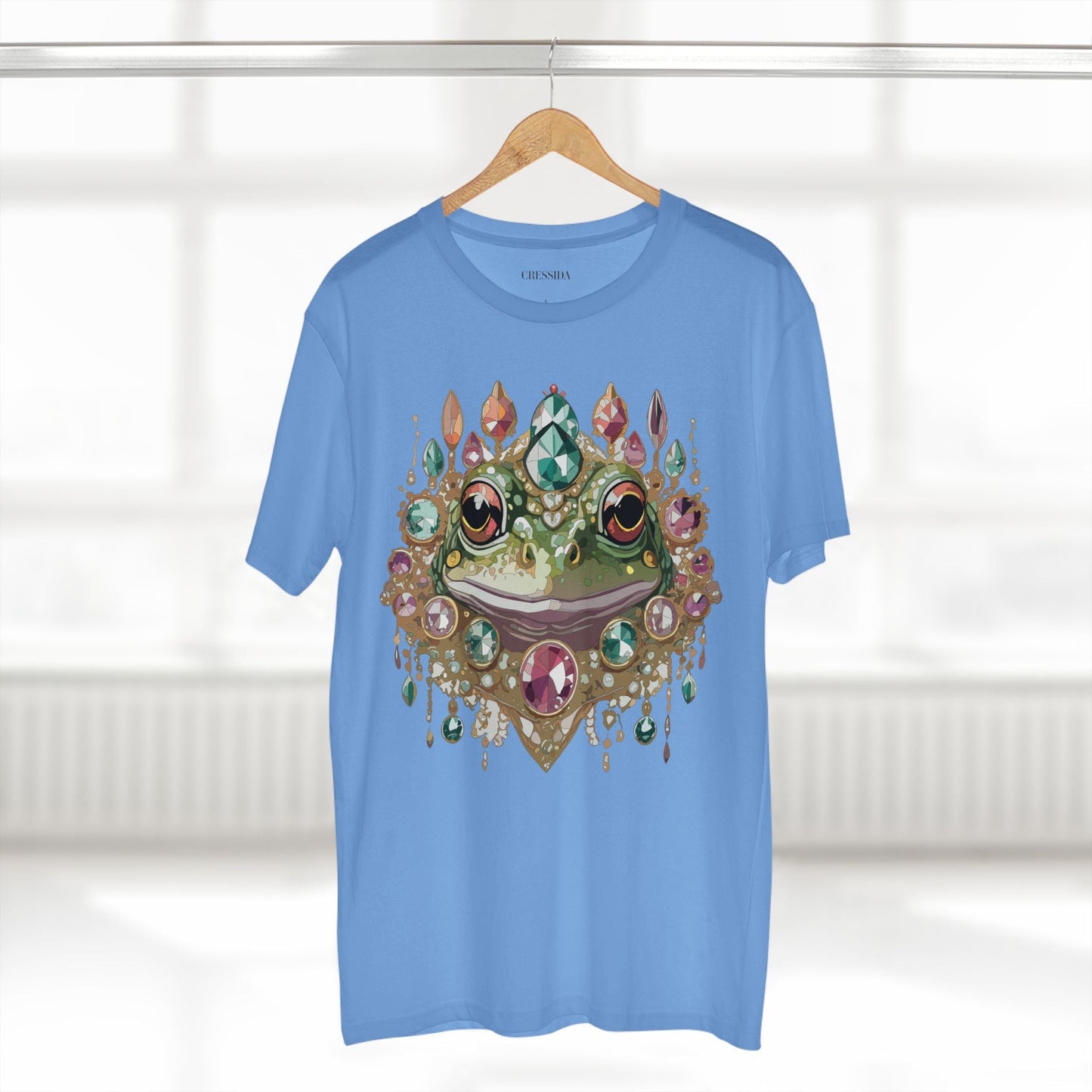 Frog Graphic Unisex 100 Cotton Tee With Unique Animal Golden Medallion Art Design 62