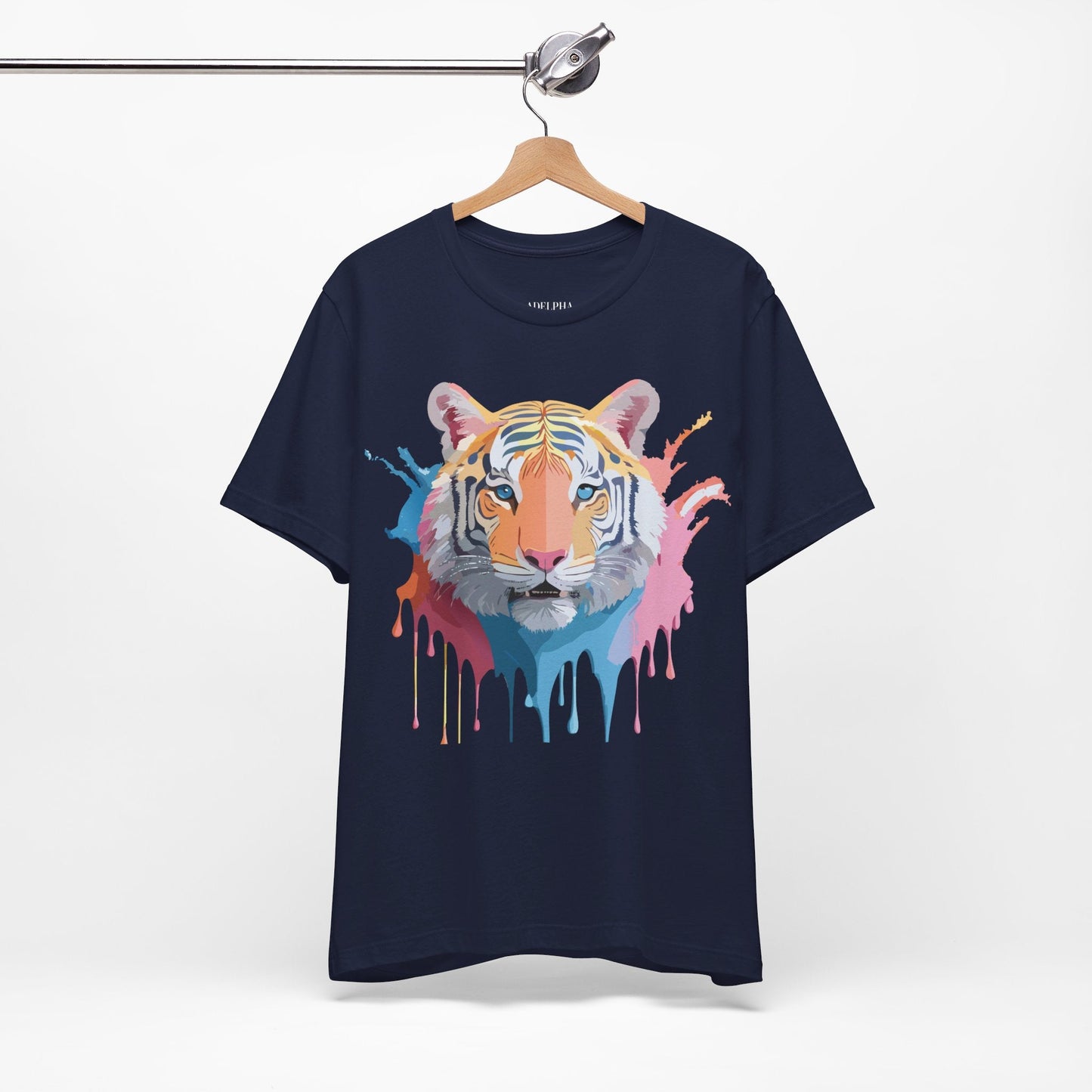 Tiger Graphic Tee By Adelpha Unisex Short Sleeve Vintage Inspired Art Shirt Premium Quality