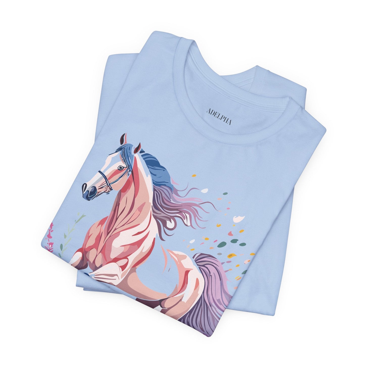 Horse Graphic Unisex 100 Cotton Vintage Animal Art T-Shirt 7