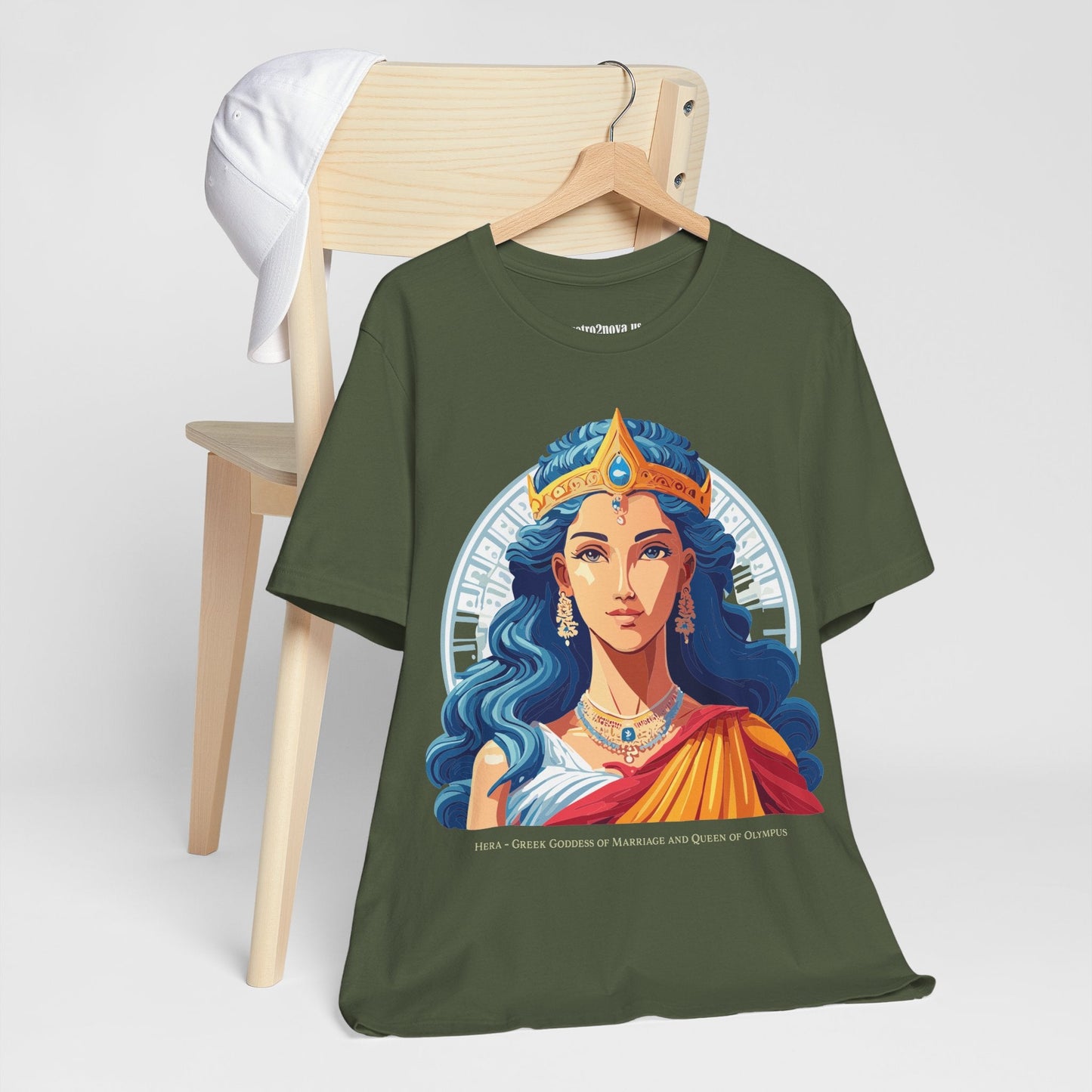 Hera Goddess Shirt Unisex Graphic Cotton Tee With Original Retro2Nova Artwork Soft Vintage Inspired