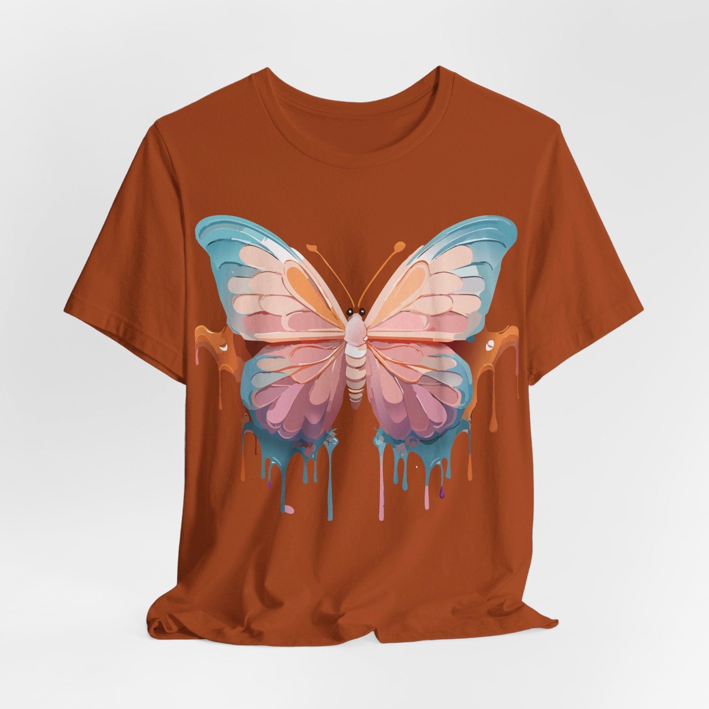Butterfly Graphic Unisex 100 Cotton Lightweight Vintage Design Jersey Tee 86