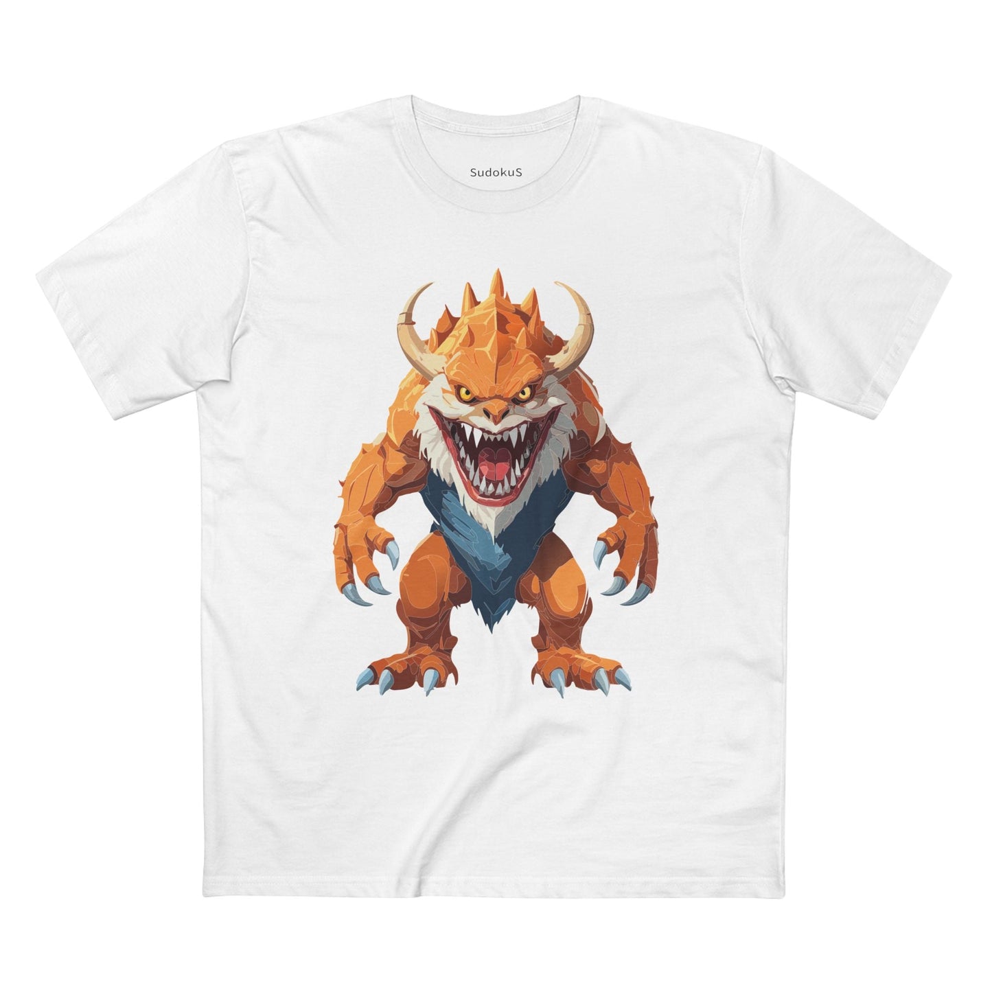 Cartoon Monsters Graphic Unisex 100 Cotton Staple Tee 28