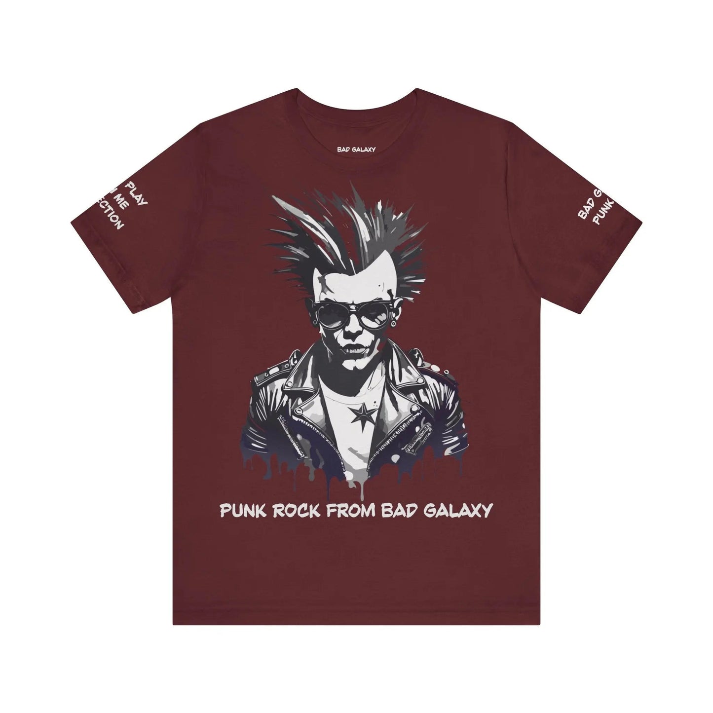 Bad Galaxy Punk Rock Tee Shirt Lightweight Fabric Made To Order 100 Percent Cotton Eco Friendly Inks