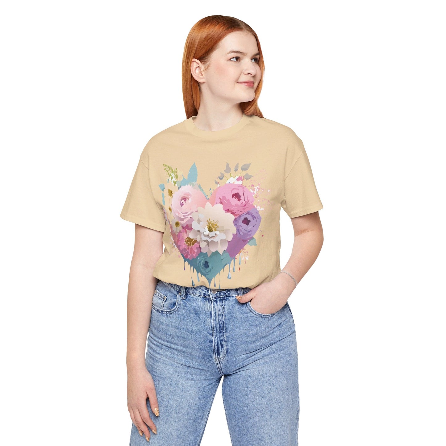 Valentine Graphic Tee Unisex Short Sleeve Shirt With Adelpha Vintage Artwork Design