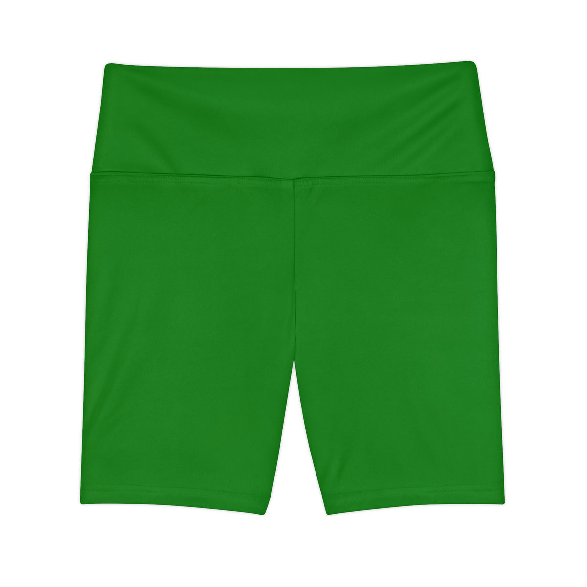 India Green Women's Workout Shorts — High-Waist Athletic Biker Shorts