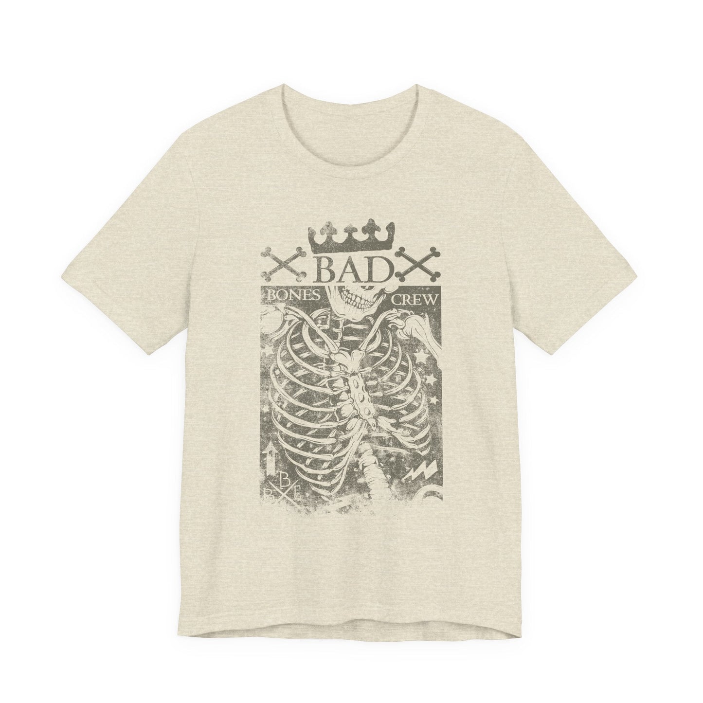Skeleton Ribcage Tee Bones Crew Graphic Shirt A-10