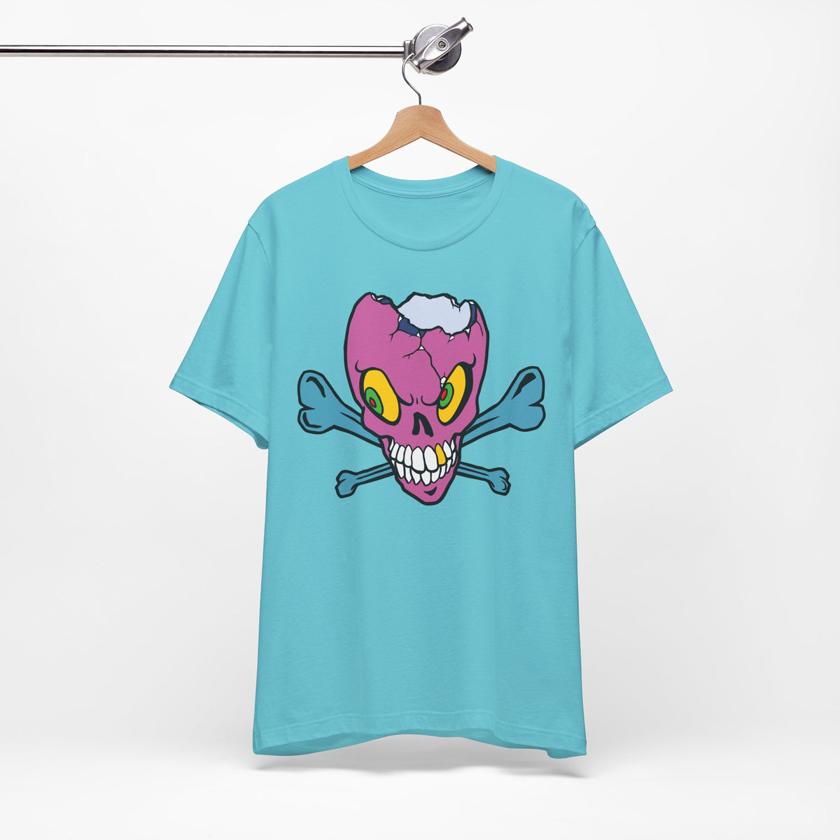 Purple Skull Graphic Design Tee, Skull Shirt, Vintage Tees, Art Design T-Shirt, Vintage Graphic Tee, Art Shirts with Skulls 5