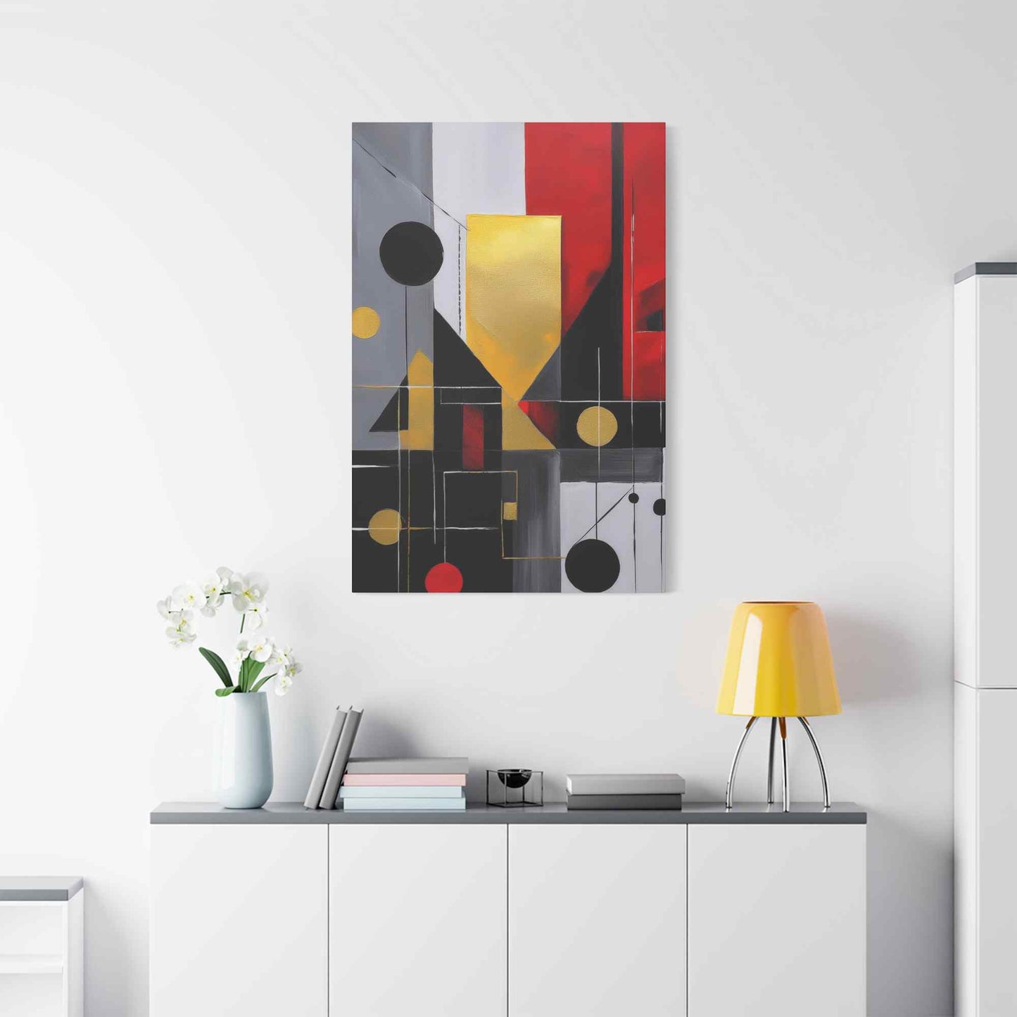 Red Abstract Painting Print Canvas 20x24,20x30,24x30, 24x32,24x36,30x40, 32x48,36x48,40x60 Pine-Wood Inner Frame ABS-22