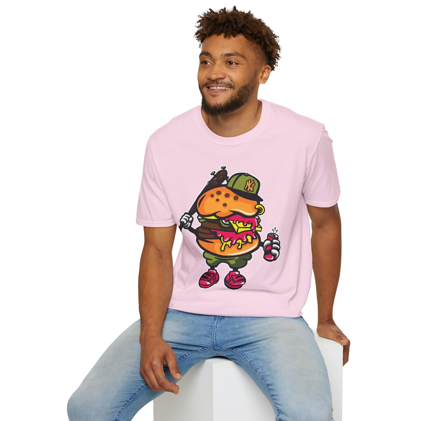 Unisex Cartoon T Shirt Funny Animation Tee Gildan Softstyle 64000 100 Percent Cotton